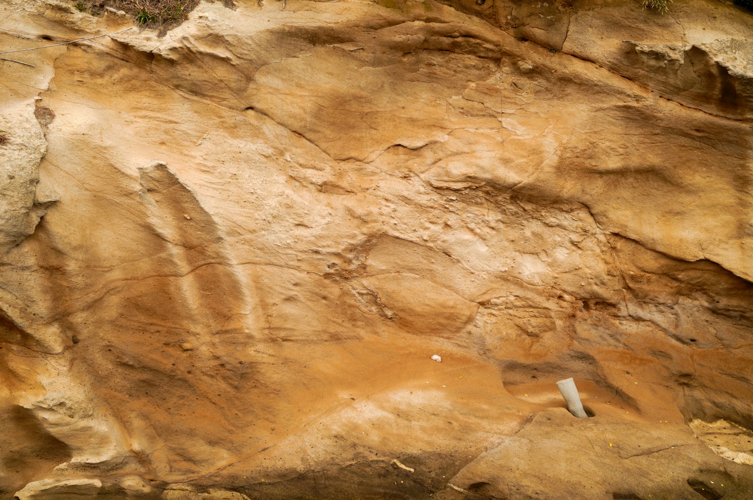 Brown rocky surface with natural patterns and textures