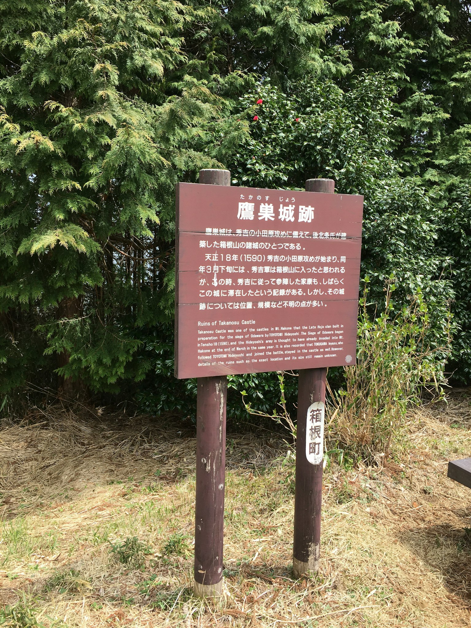 Panneau d'information dans une forêt