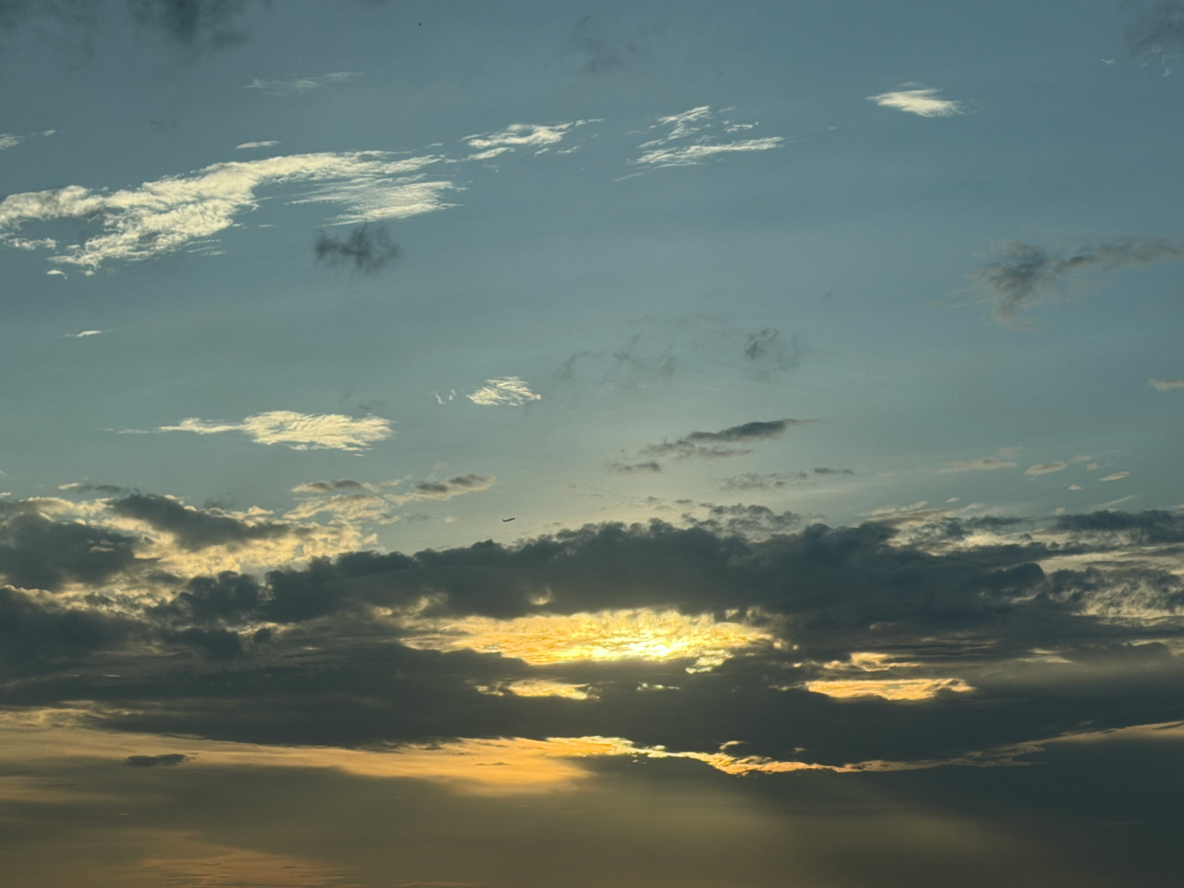 clouds over a sunset sky