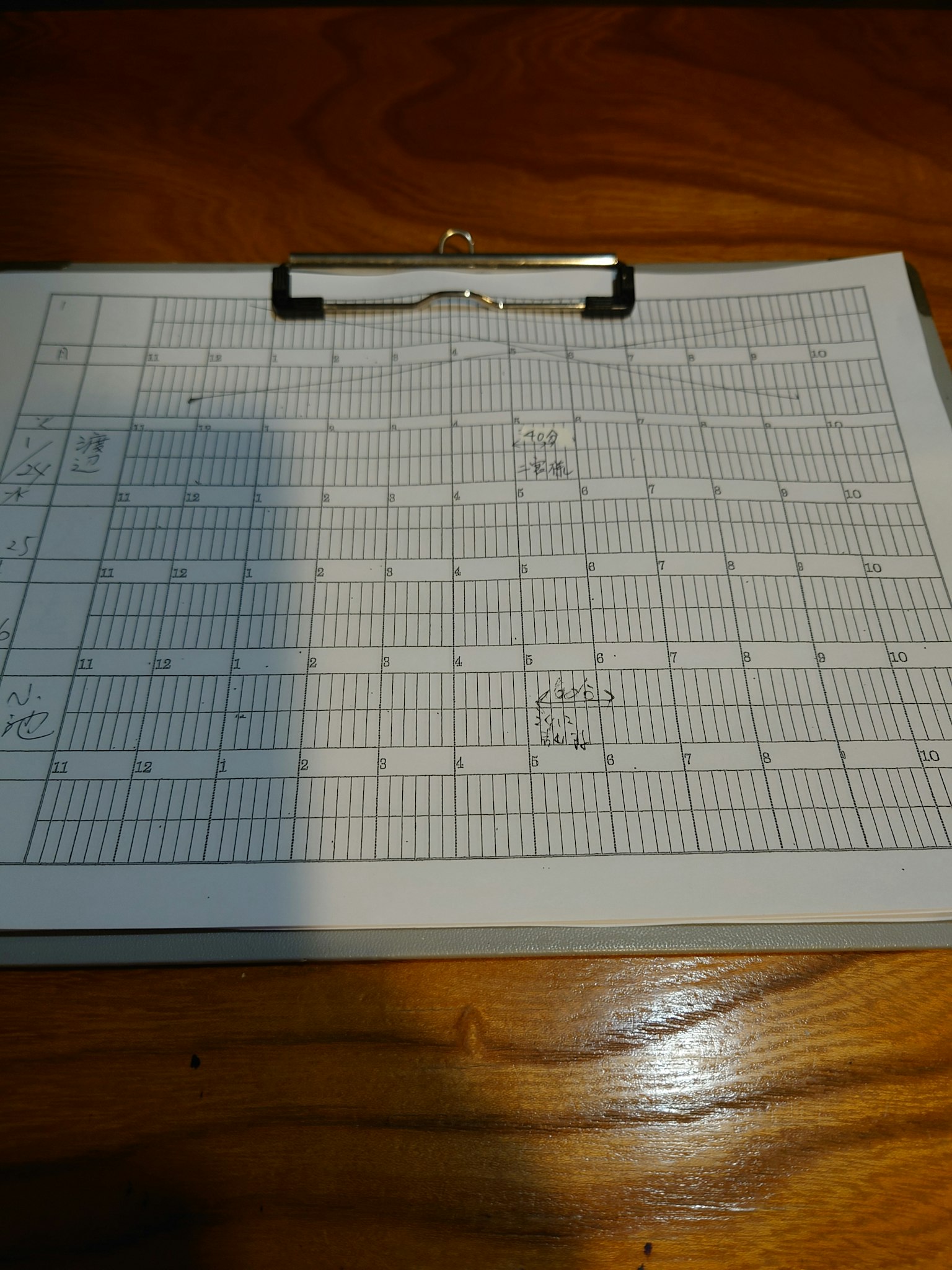 Immagine di un programma su un clipboard