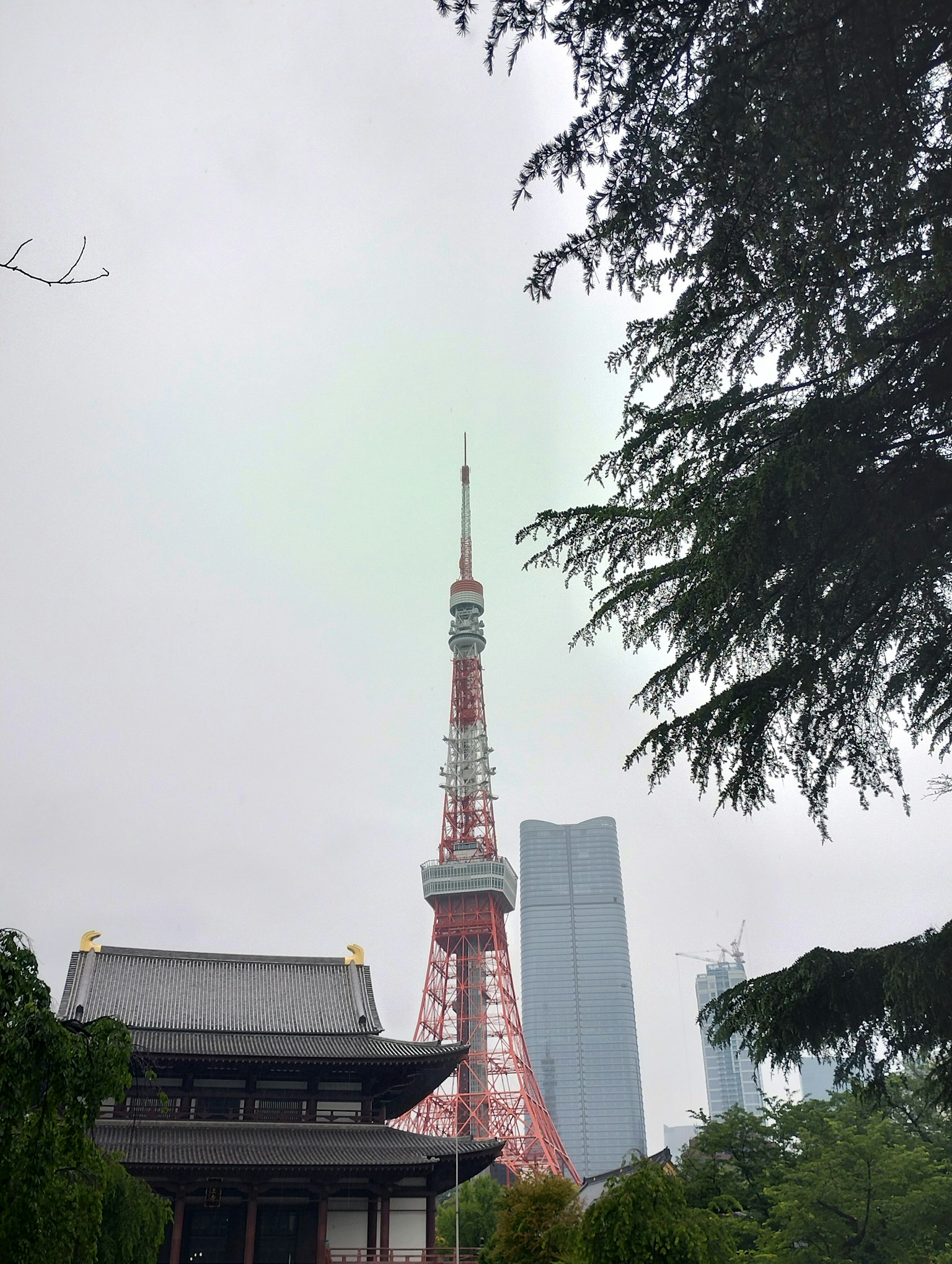 東京鐵塔與現代建築的景觀