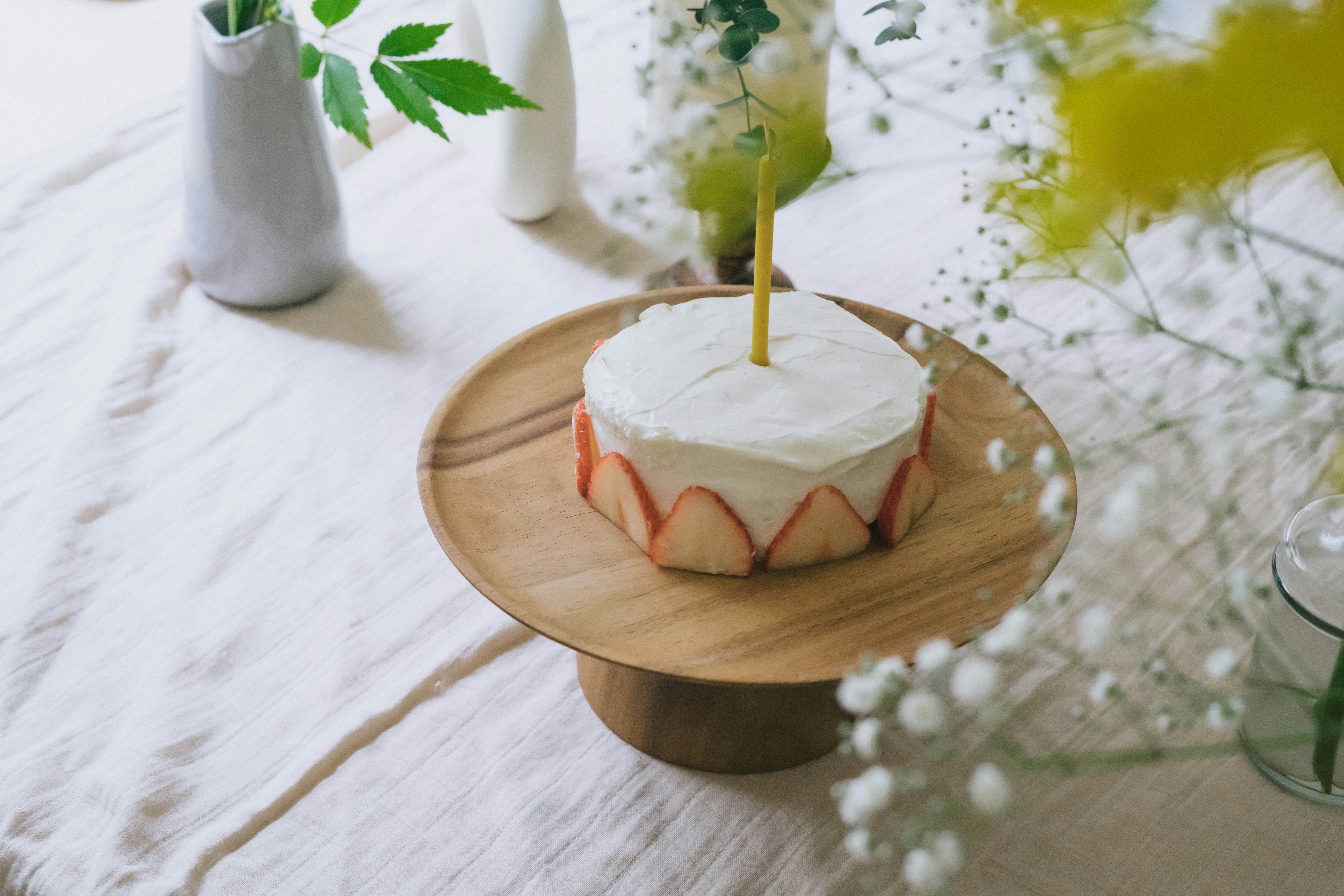 一歲生日蛋糕裝飾與蠟燭