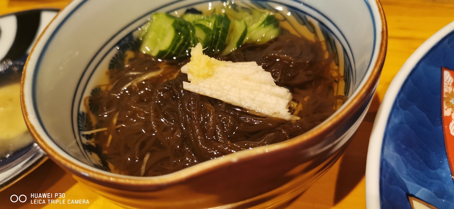 Japanese-style soup with meat and vegetables