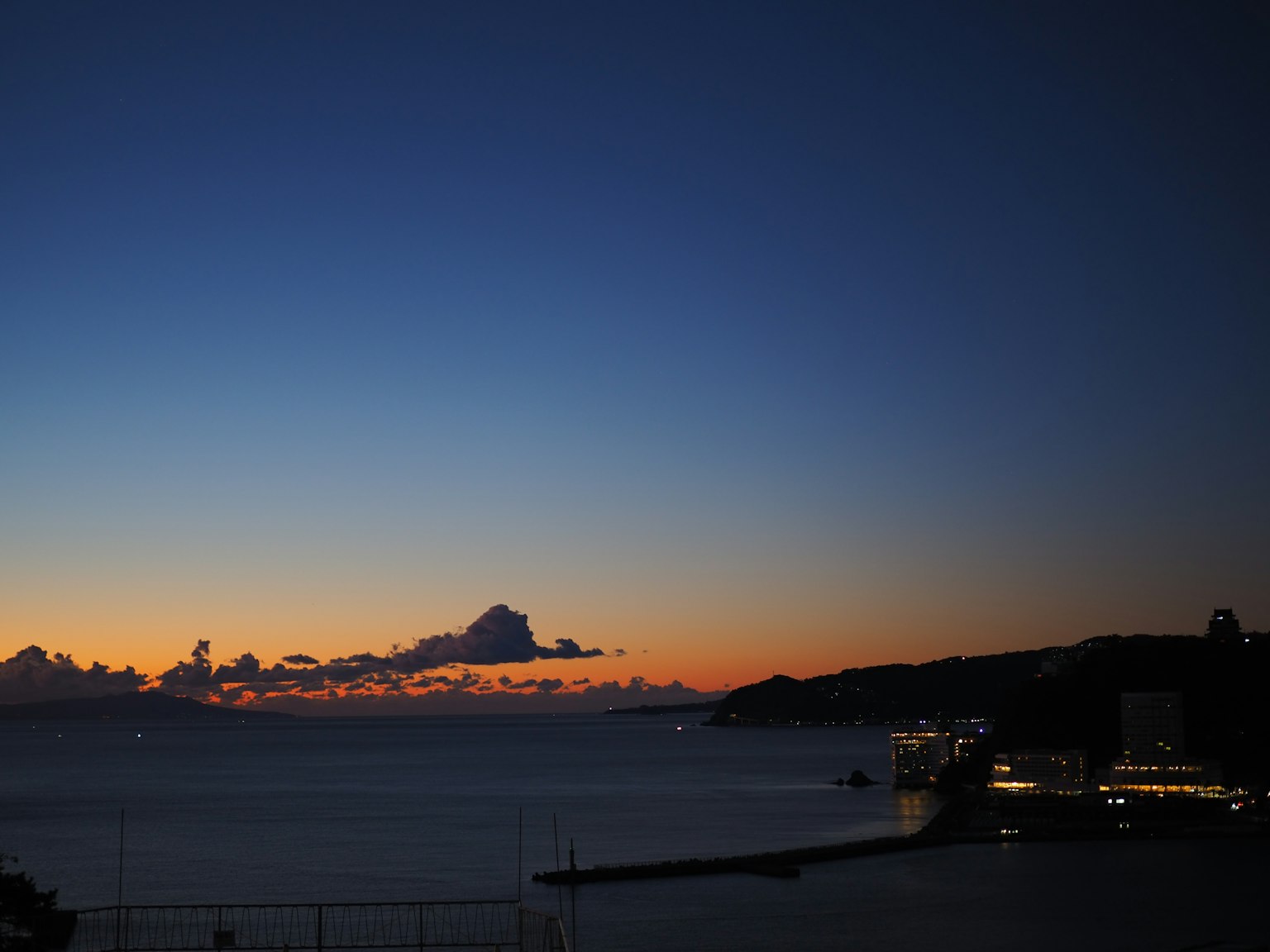Beautiful sunset over the sea with vibrant colors