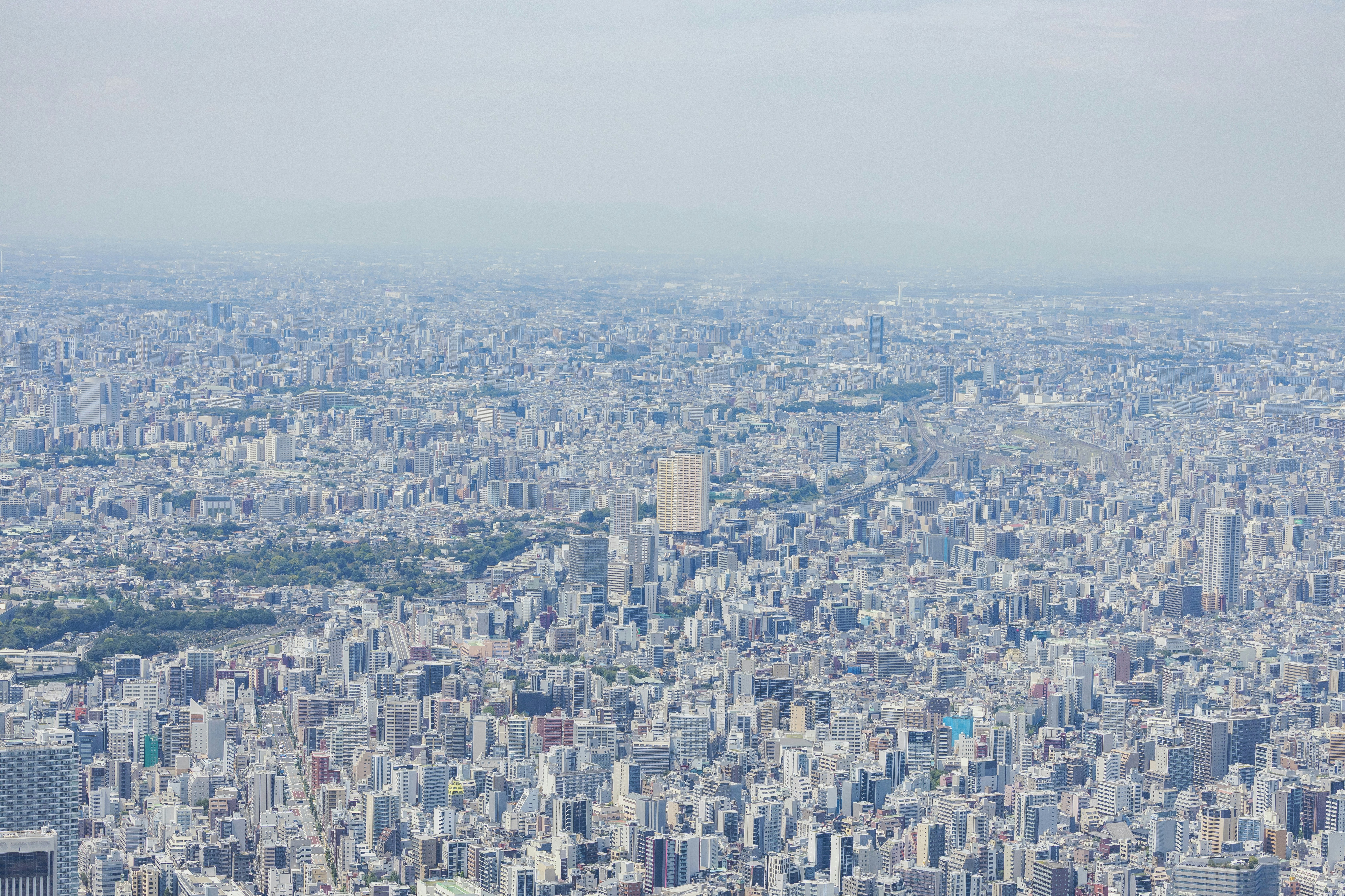 高層ビル群が広がる大都市のパノラマ