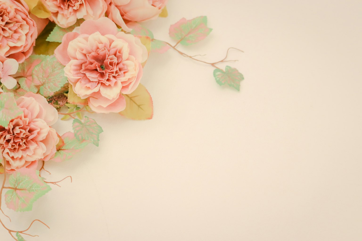 Un design con fiori rosa disposti in modo bello su uno sfondo morbido