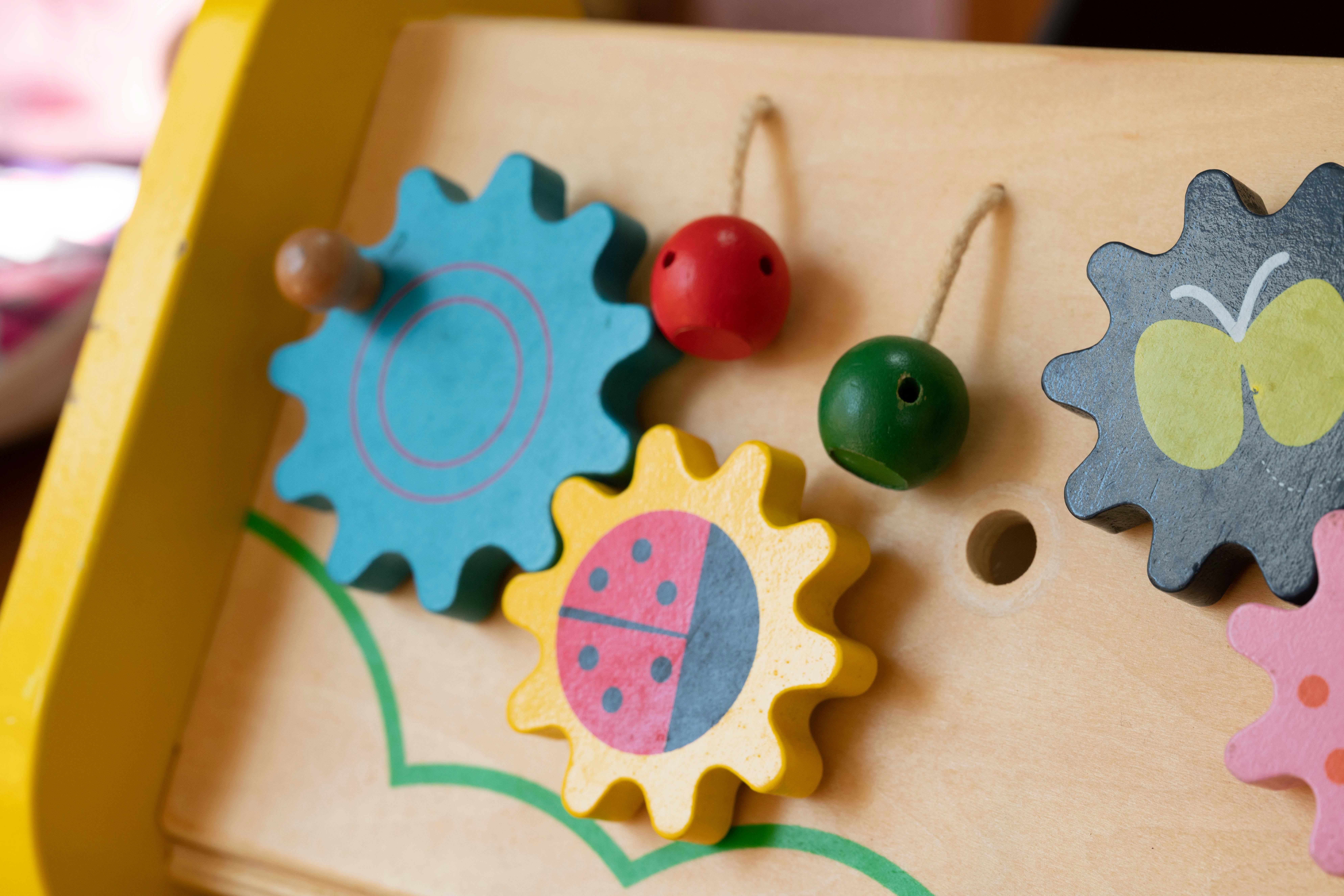 wooden toy gears and pegs