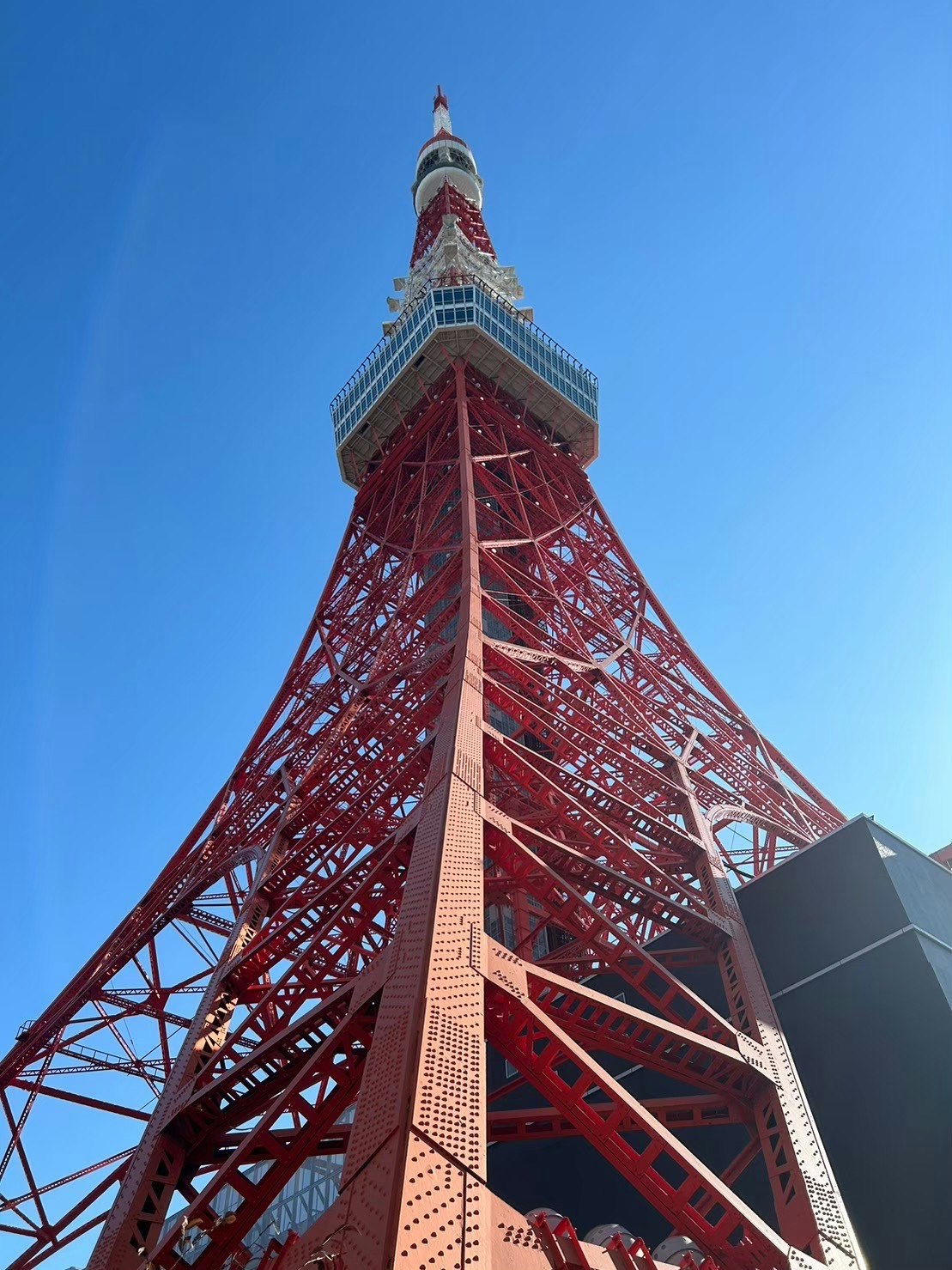 紅色格子結構的東京塔全景