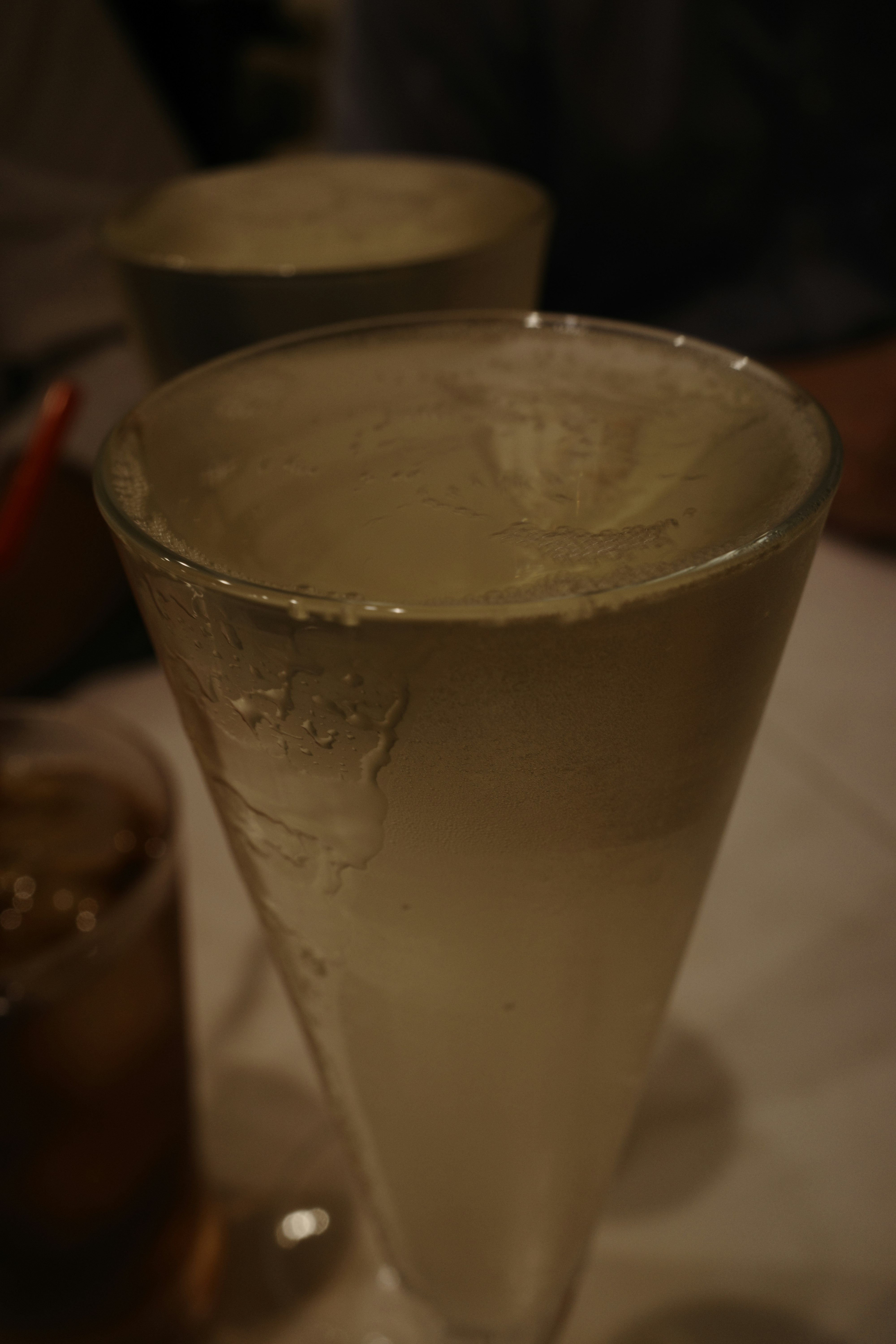 玻璃杯裡的冷飲