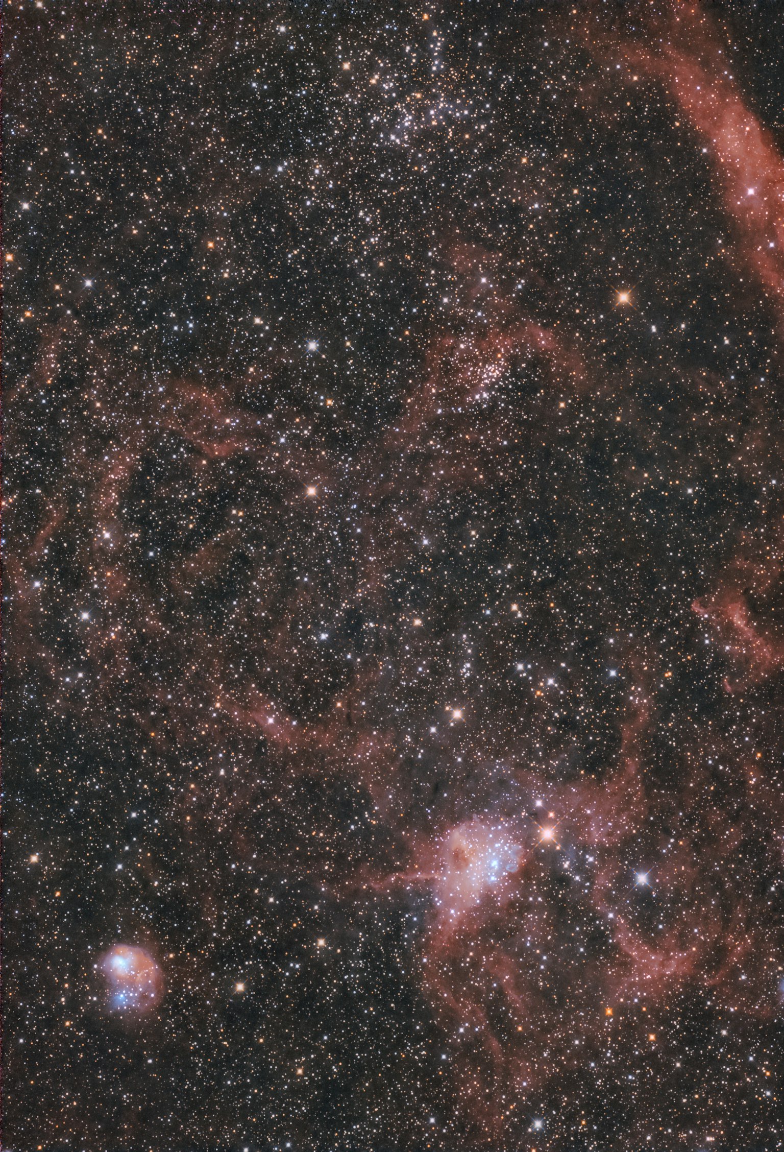 美丽的星空图像，包含星系和星云