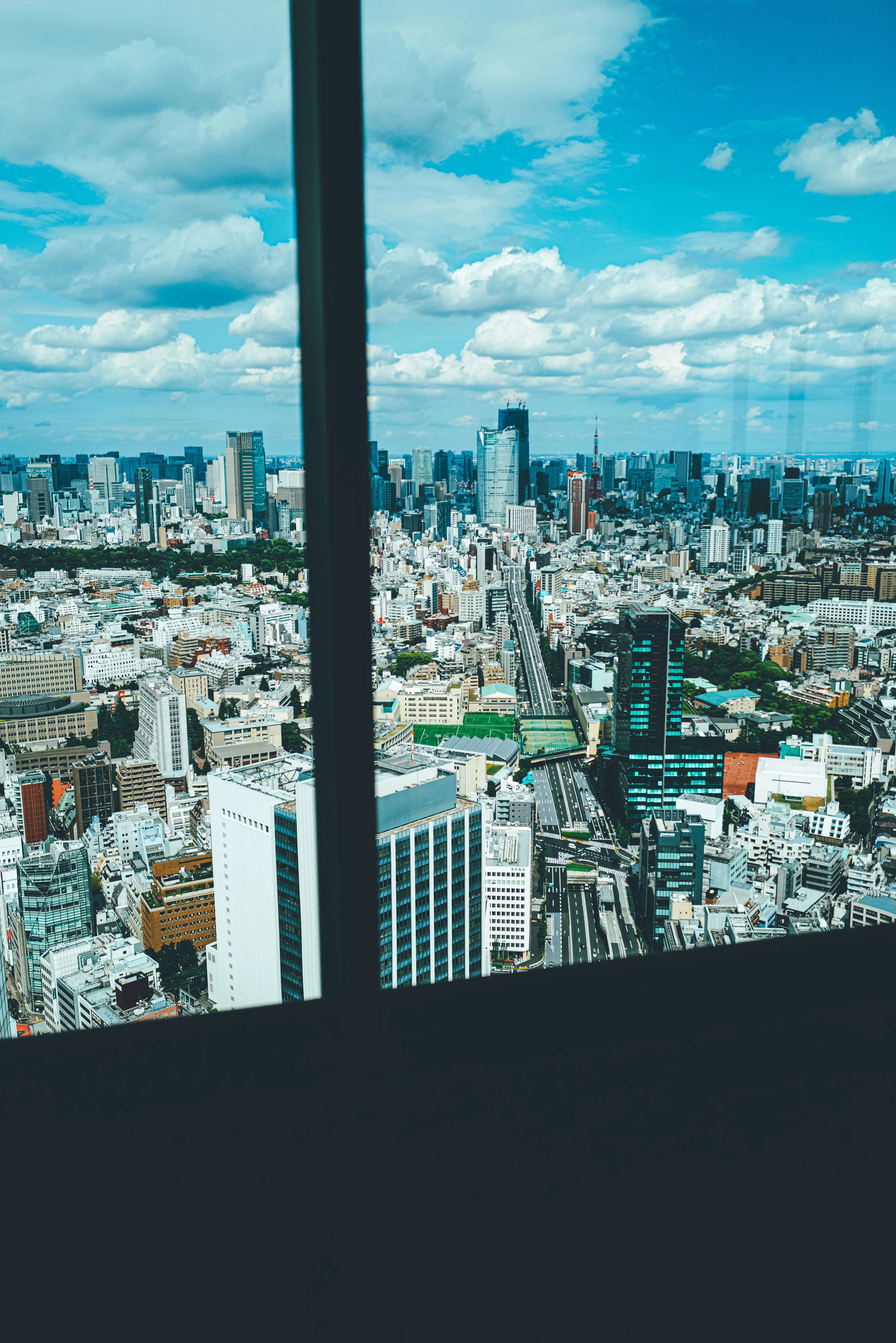 高層ビル群を見下ろす都市の眺望