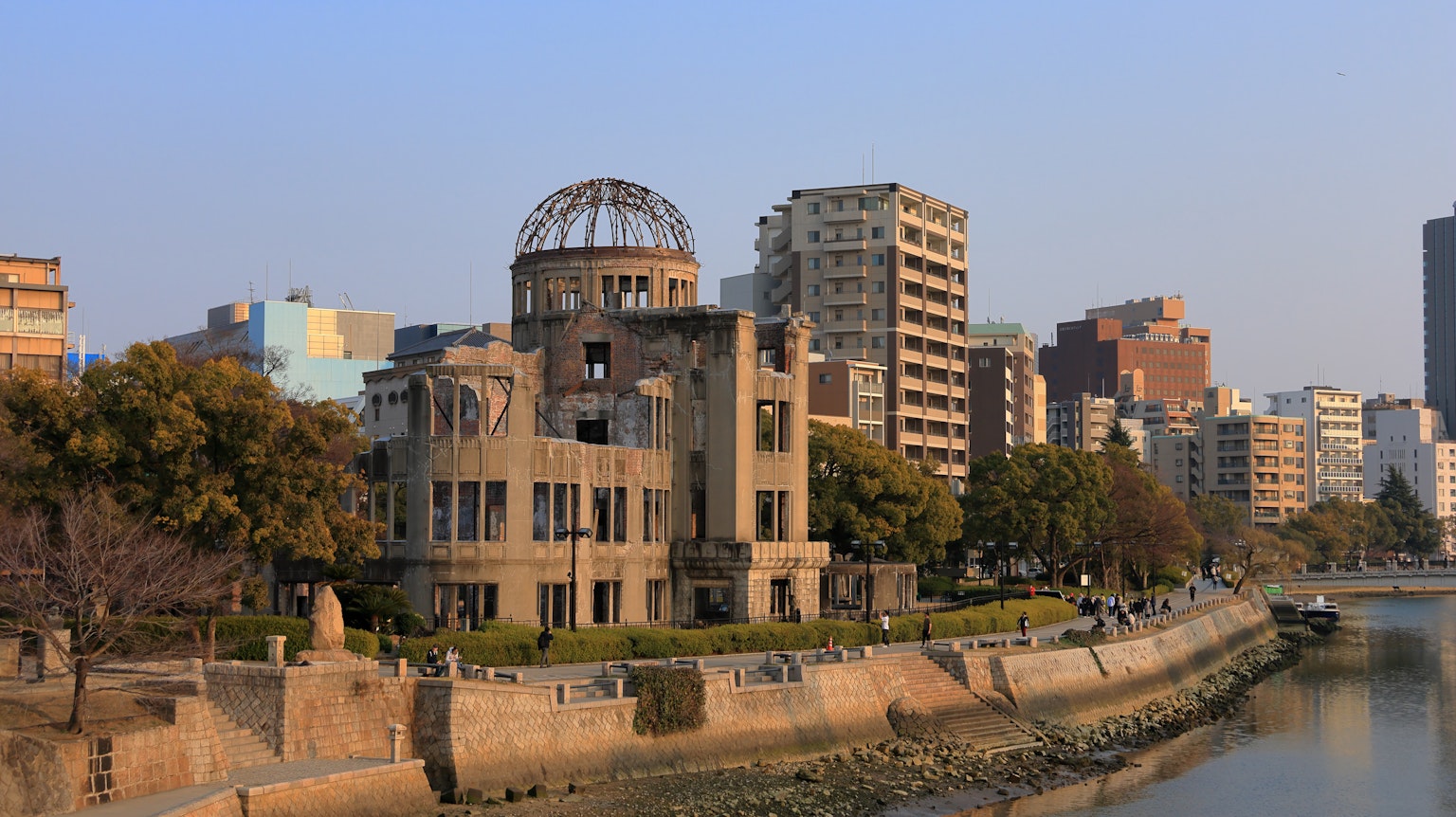 Hiroshima Peace Memorial and modern cityscape