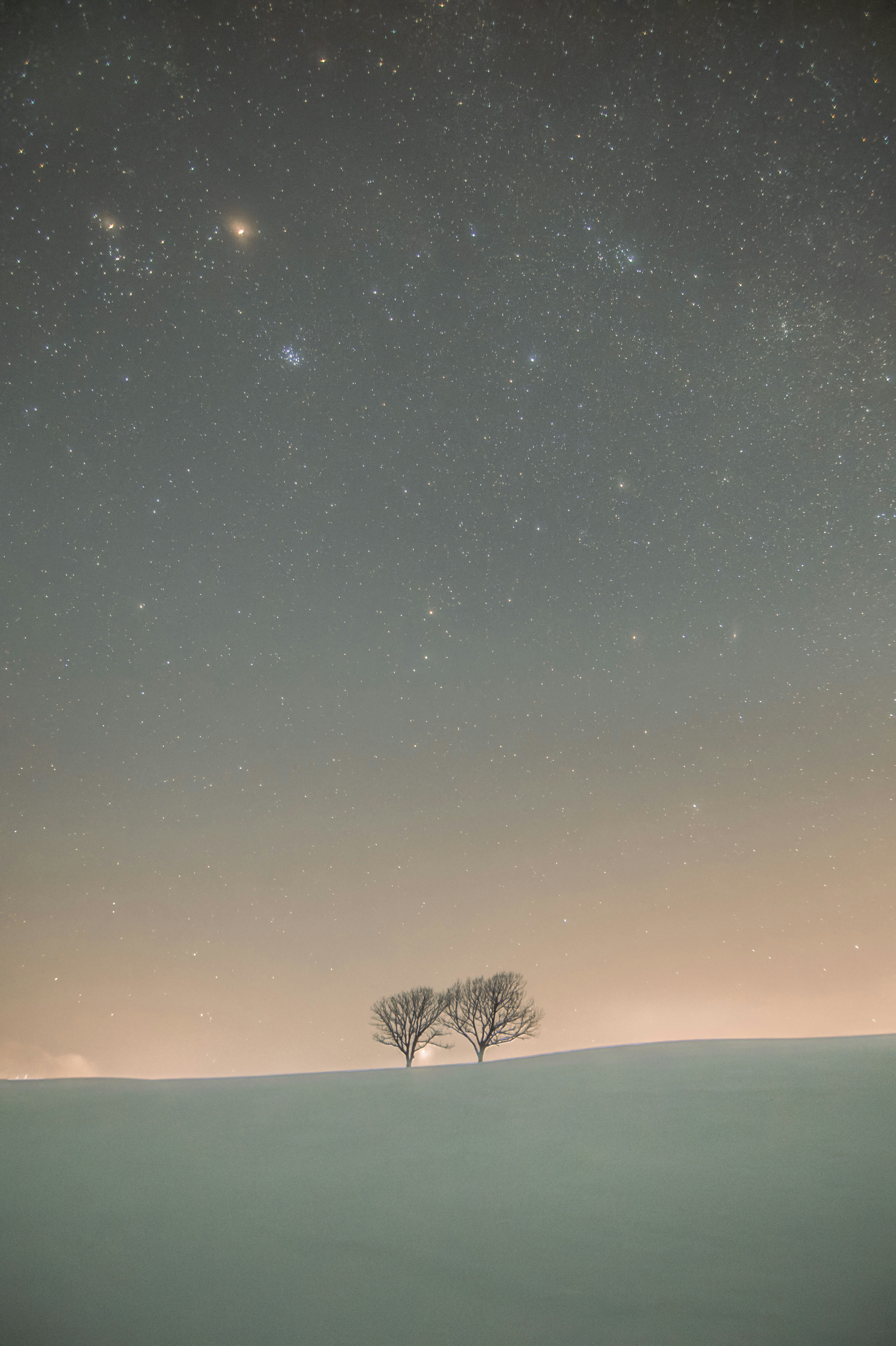北海道的星空與地平線景色