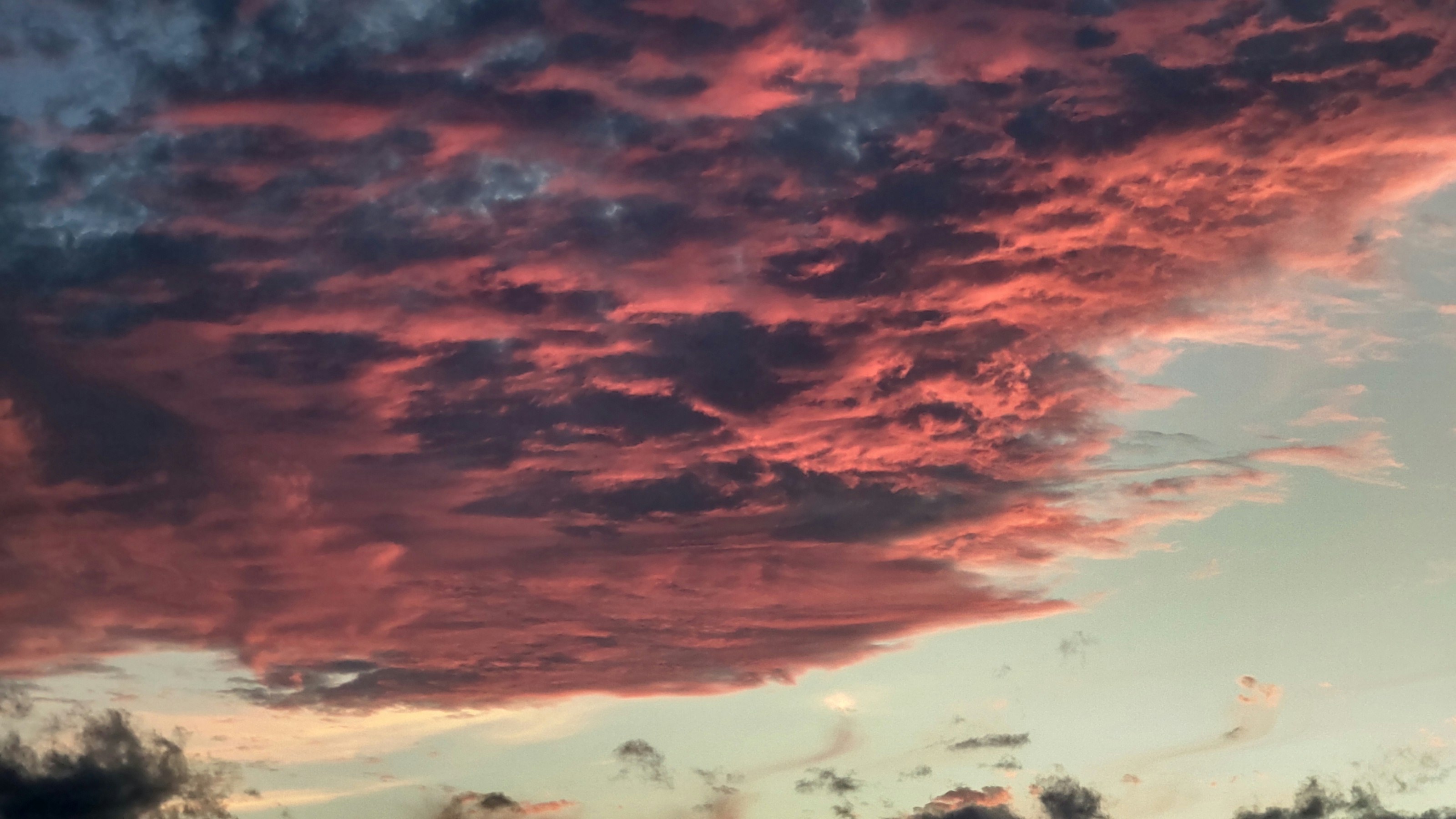 dramatic sunset clouds filling the sky