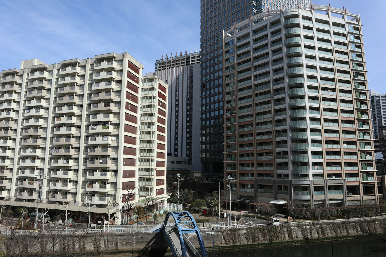 城市風景，特色高樓大廈和住宅公寓