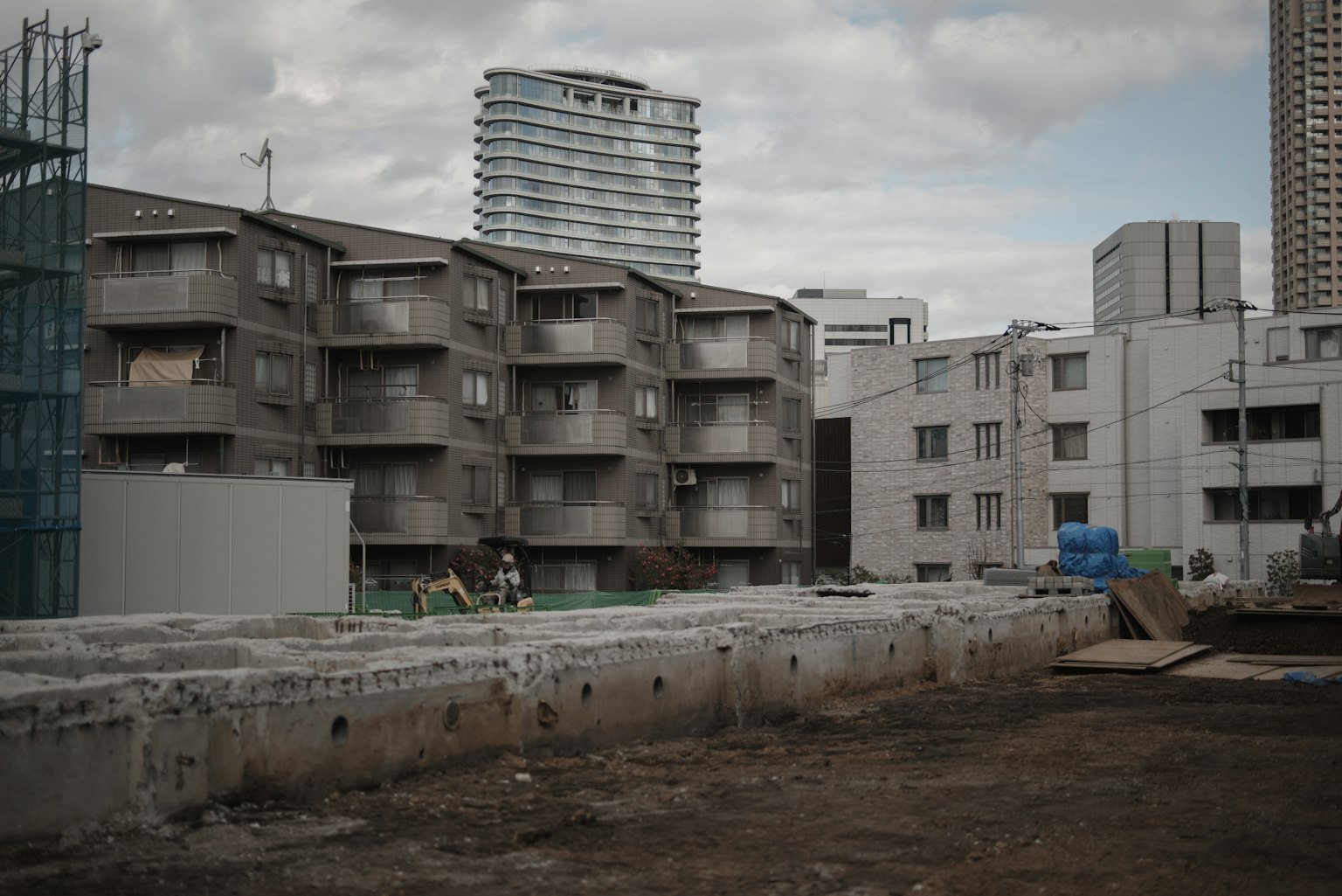 建築工地和城市景觀的圖片