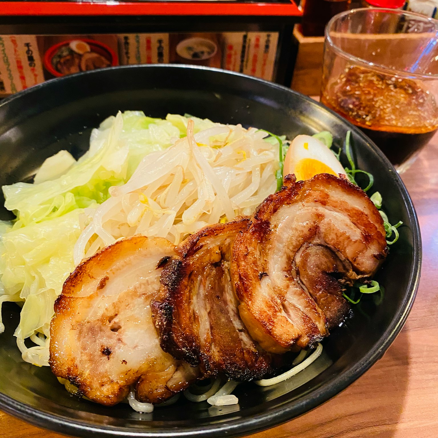 Delicious chashu and vegetable ramen
