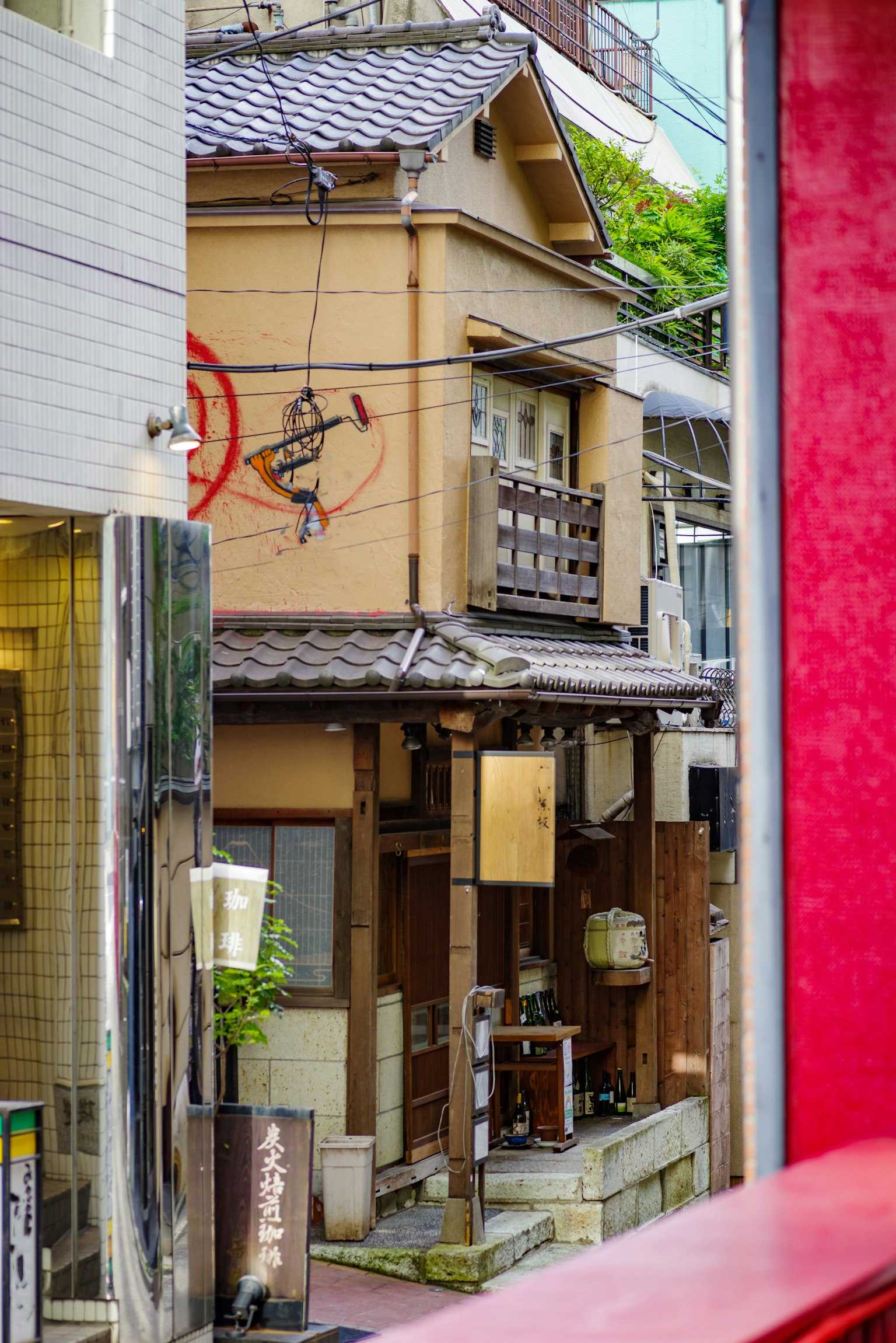 街景中可見的傳統日本房屋