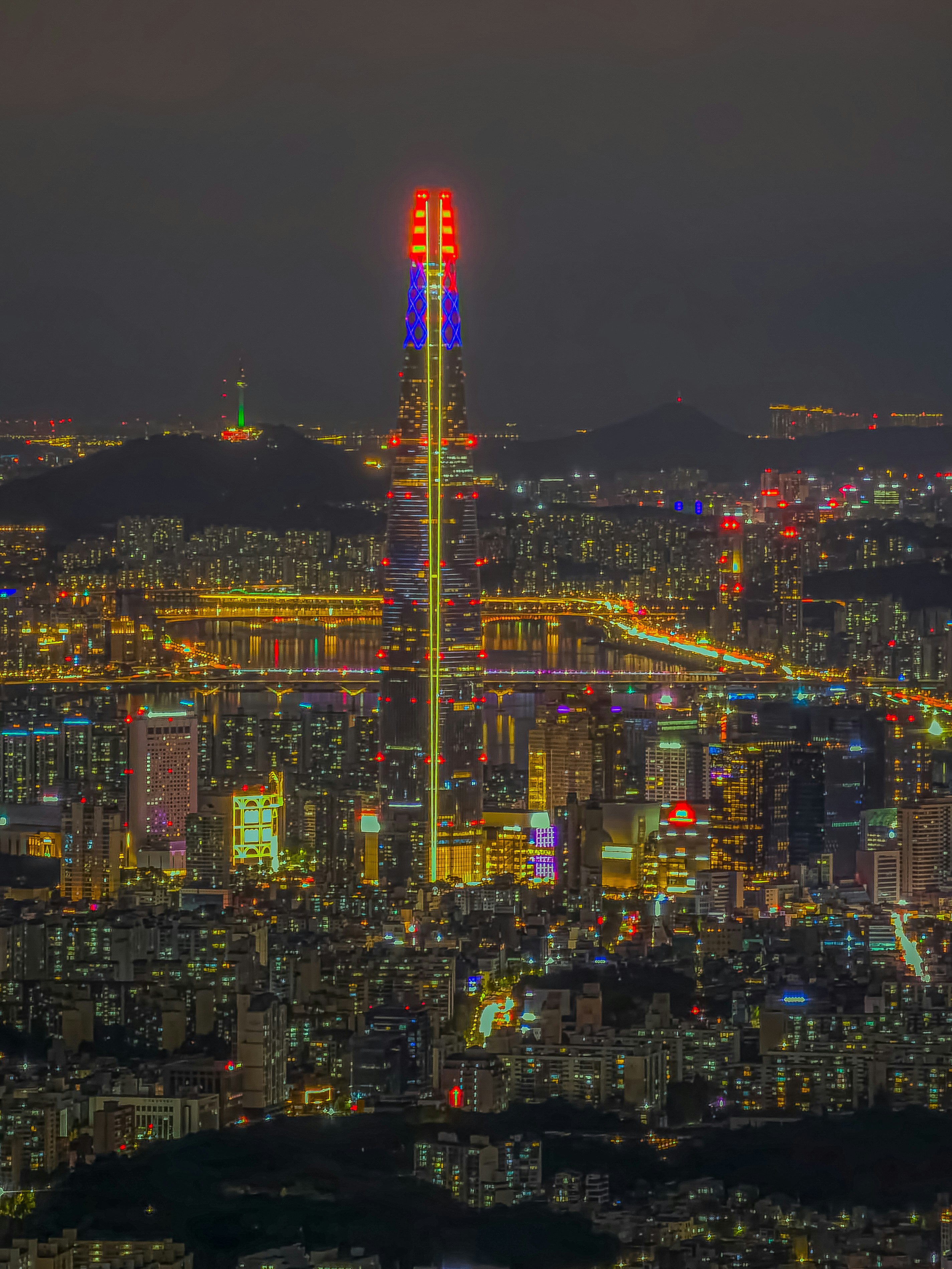 남한산성에서 바라본 야경 도시의 빛과 희망