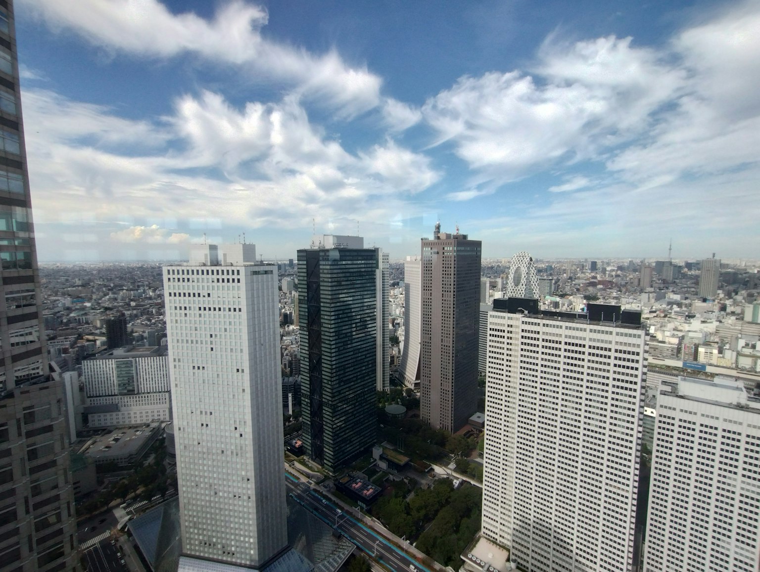 城市天际线，特色高楼和蓝天
