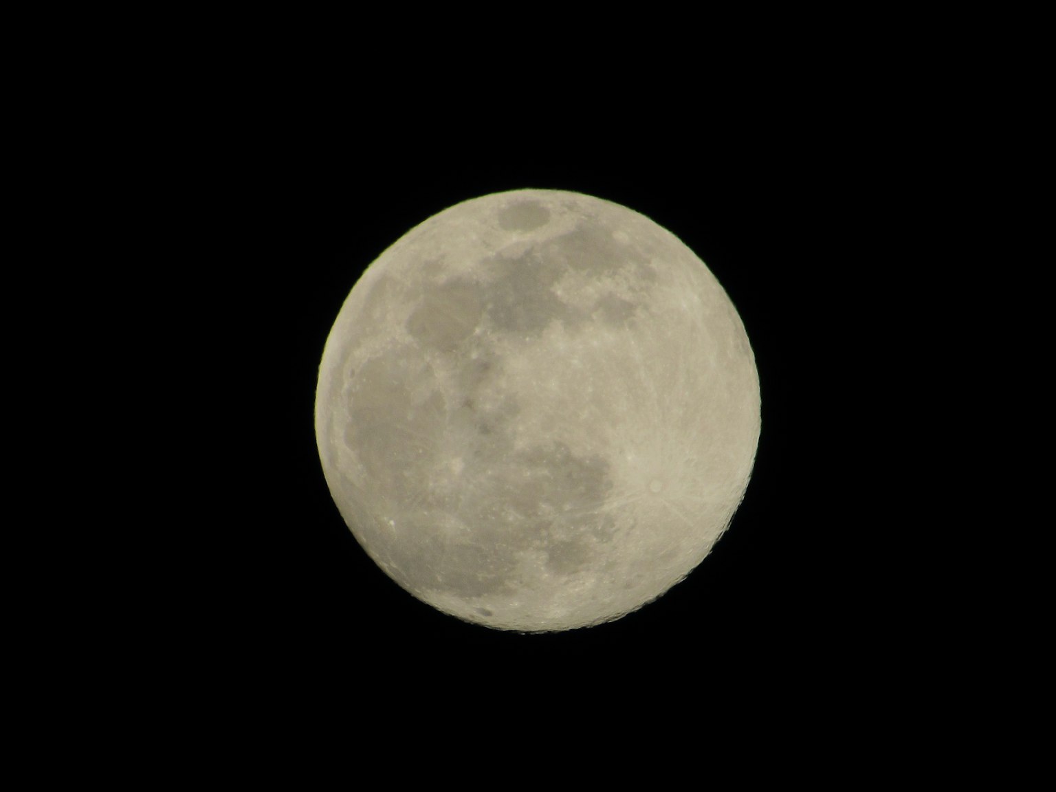 Bulan purnama cerah mengambang di langit malam hitam