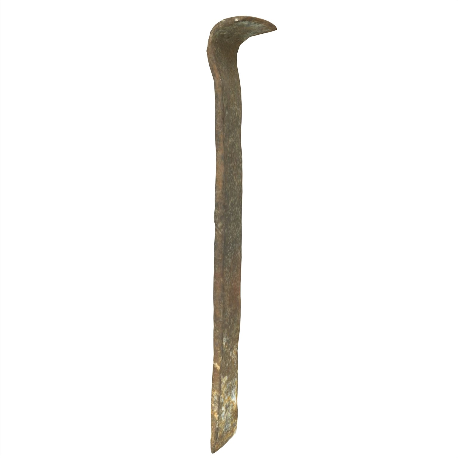 Outil en métal long avec une pointe courbe