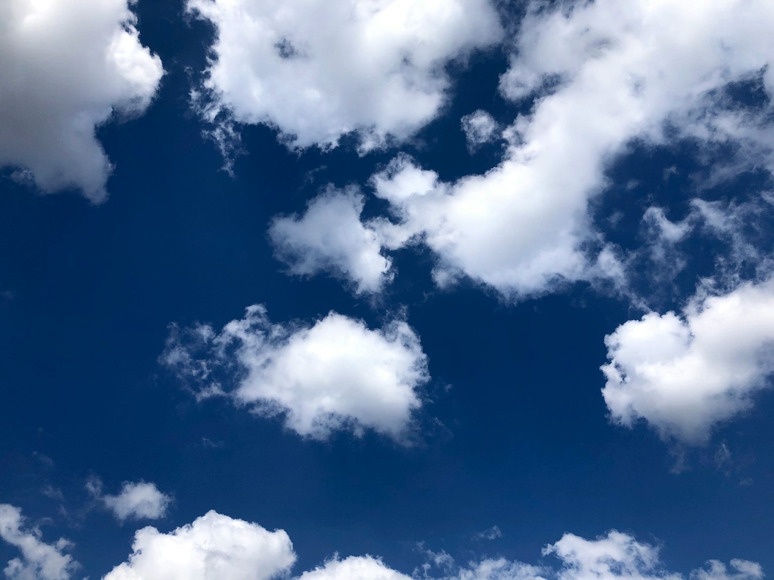 Beautiful view of white clouds floating in a blue sky