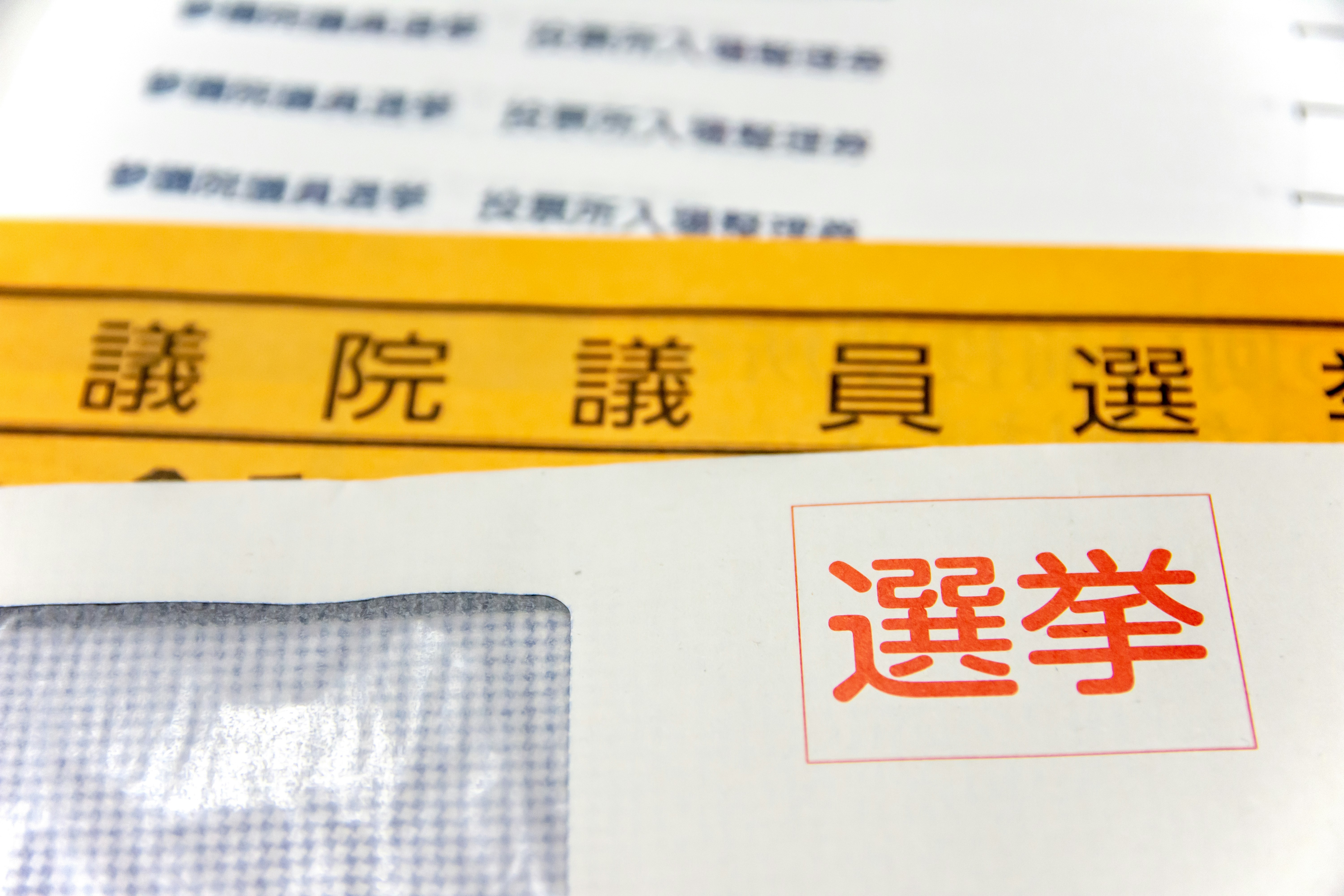 投票站内“选举”告示牌特写
