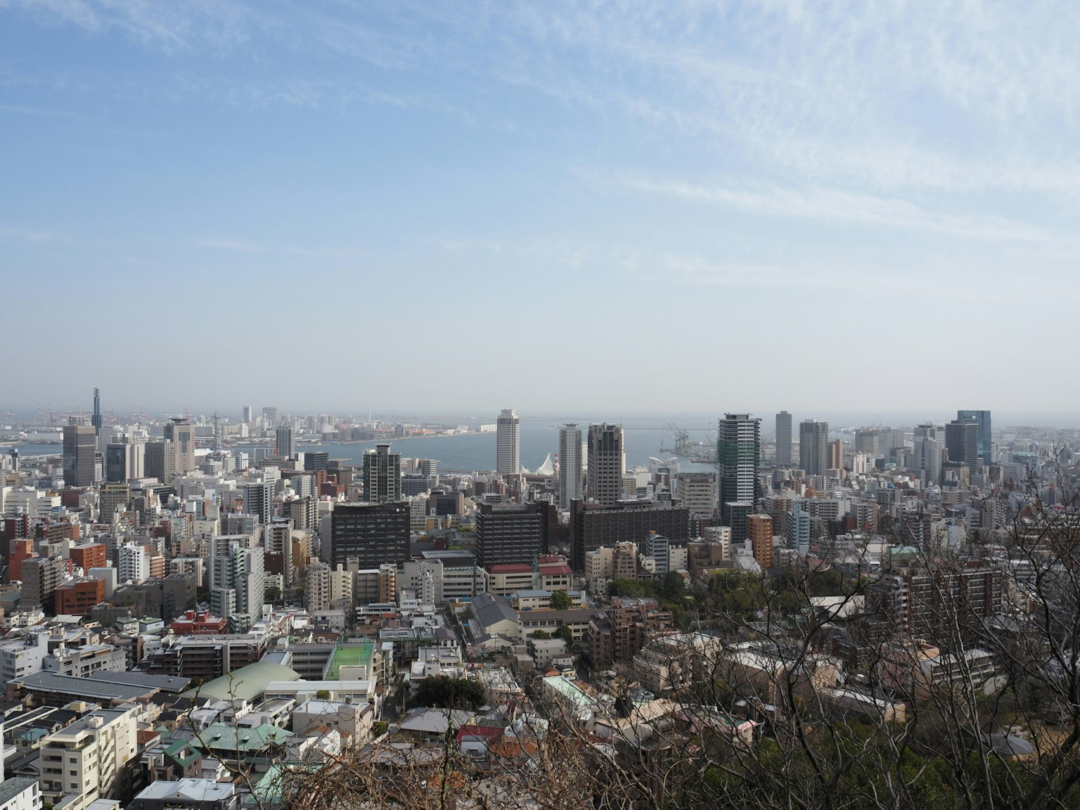 城市全景，顯示摩天大樓和藍天