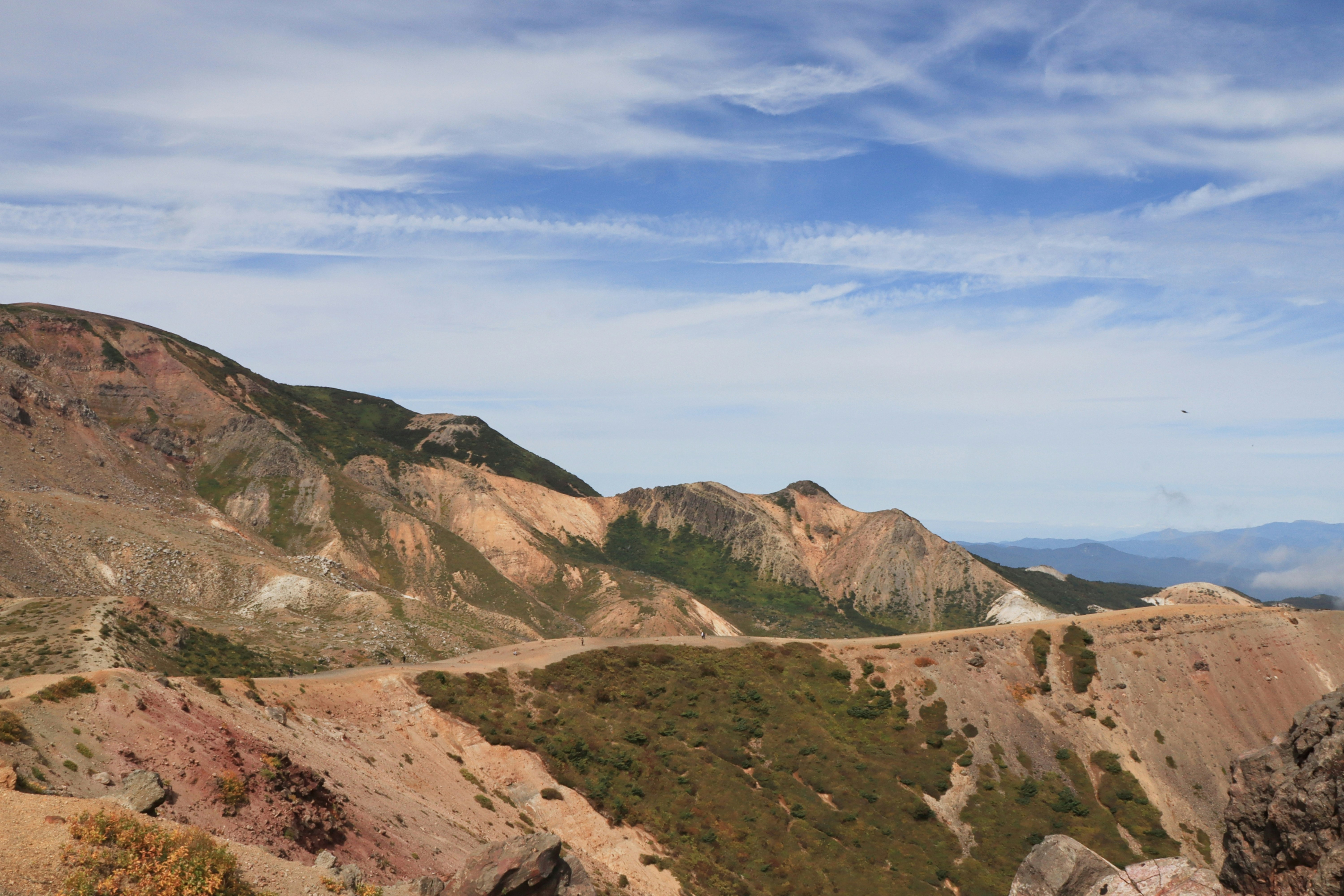 rugged mountain ridges and dry rocky slopes landscape