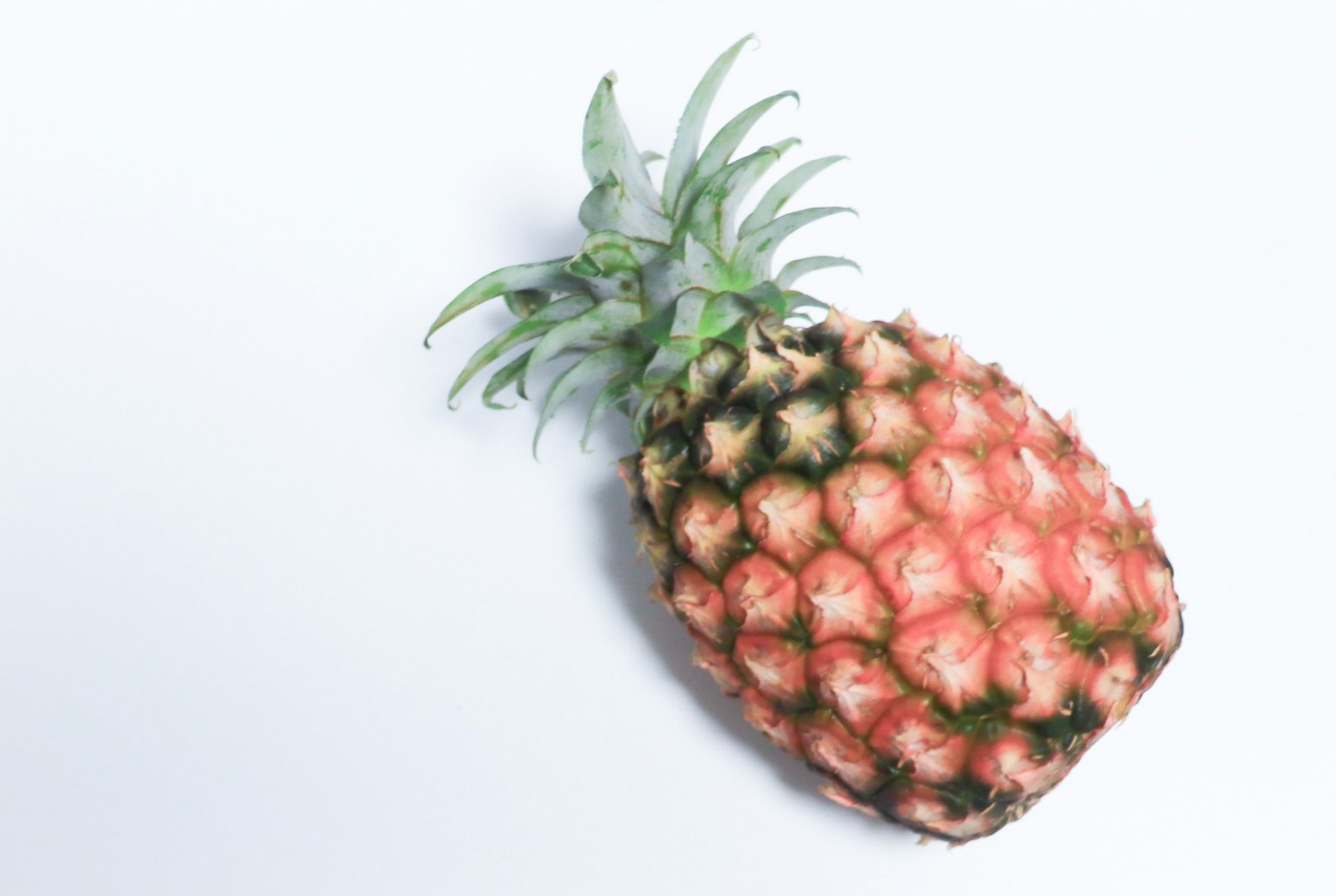 Piña madura sobre un fondo blanco