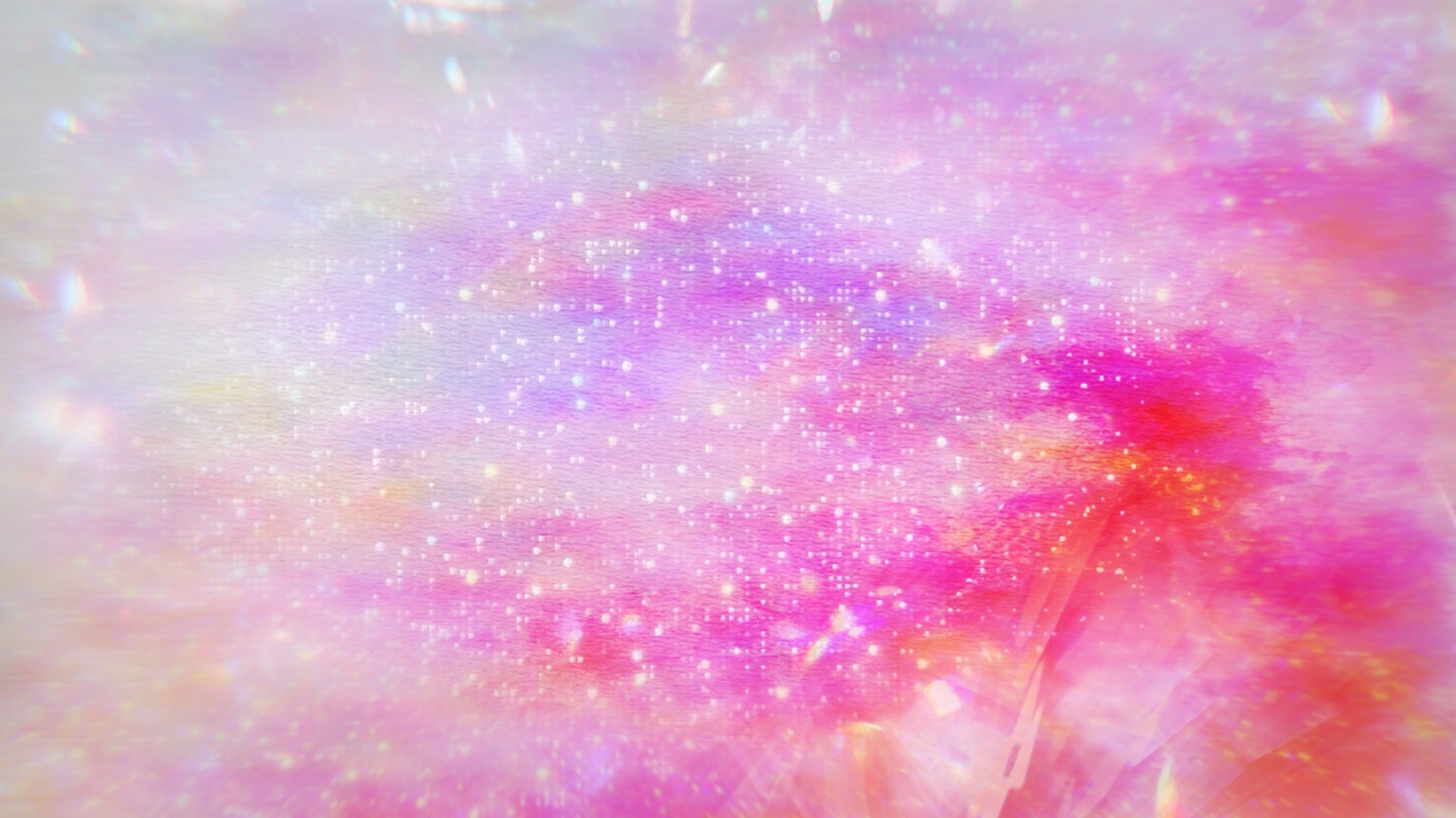 พื้นหลังนามธรรมที่มีการไล่ระดับสีชมพูและม่วงอ่อนพร้อมกับองค์ประกอบที่เปล่งประกาย