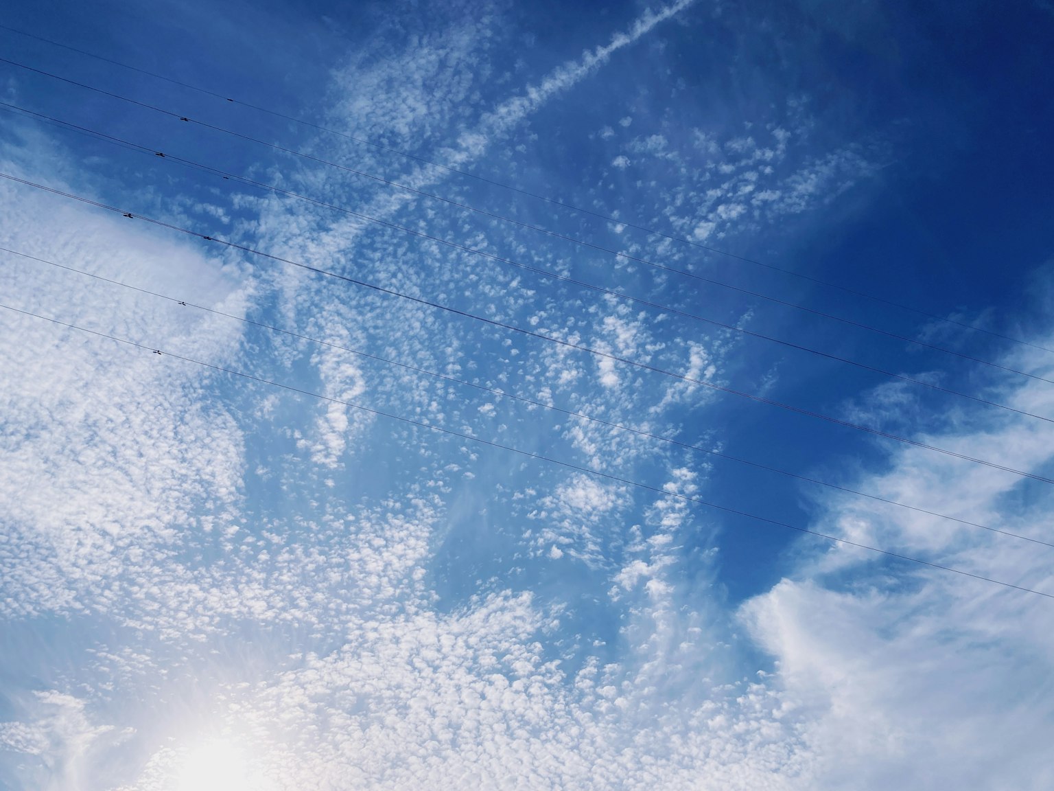 Beautiful view of blue sky with white clouds