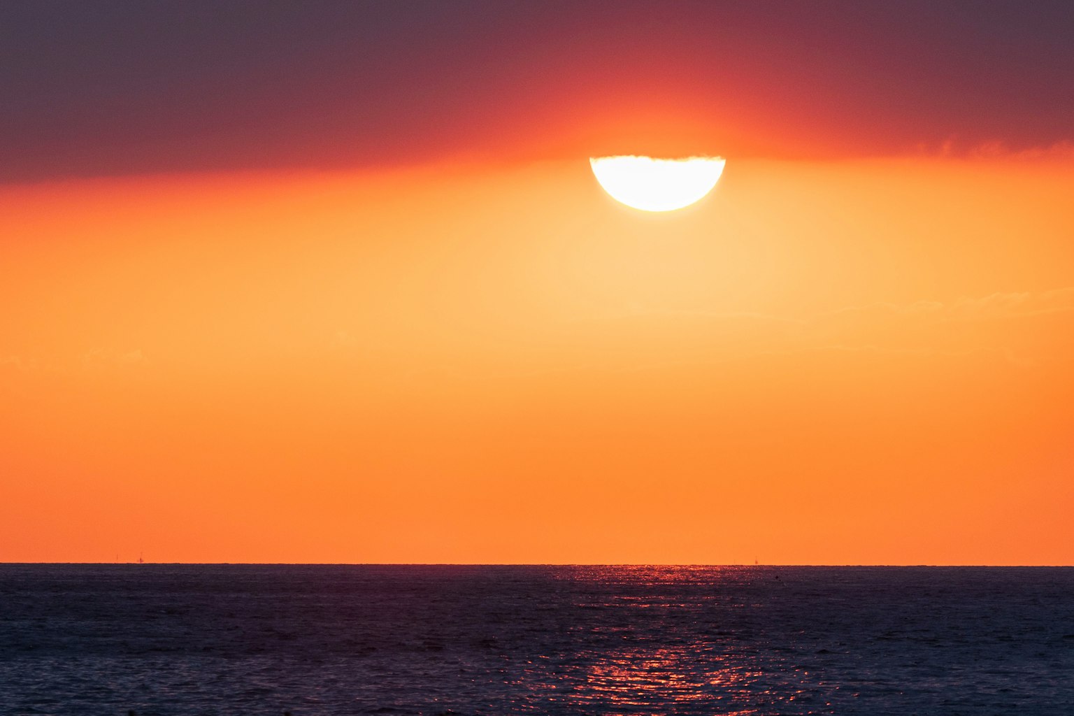 Beautiful sunset over the ocean