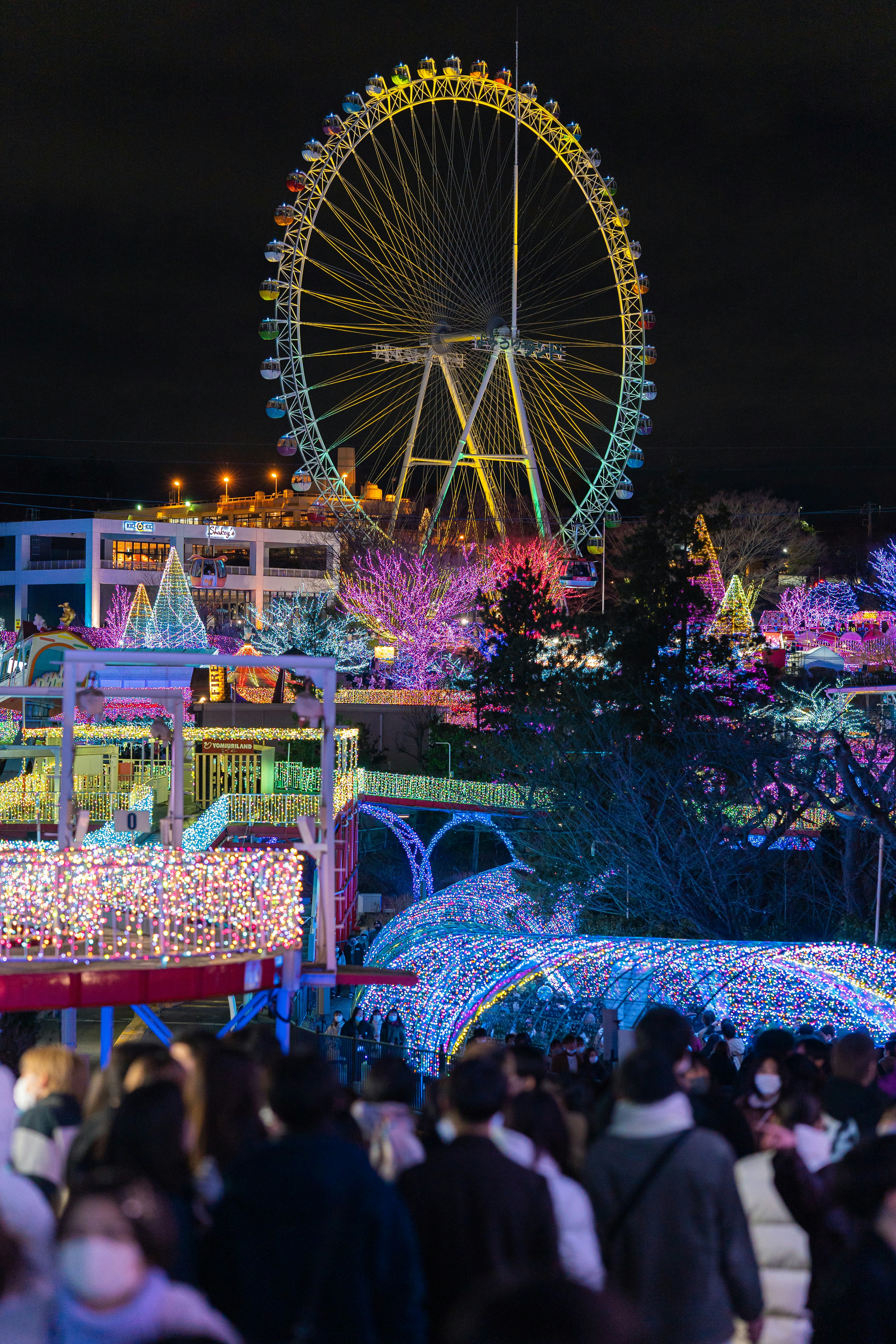acara lampu Natal di Yomiuriland
