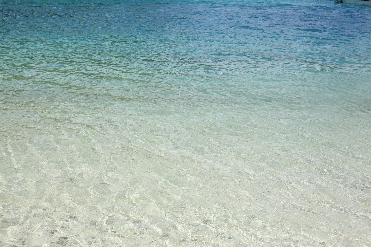 Clear turquoise water of a serene beach