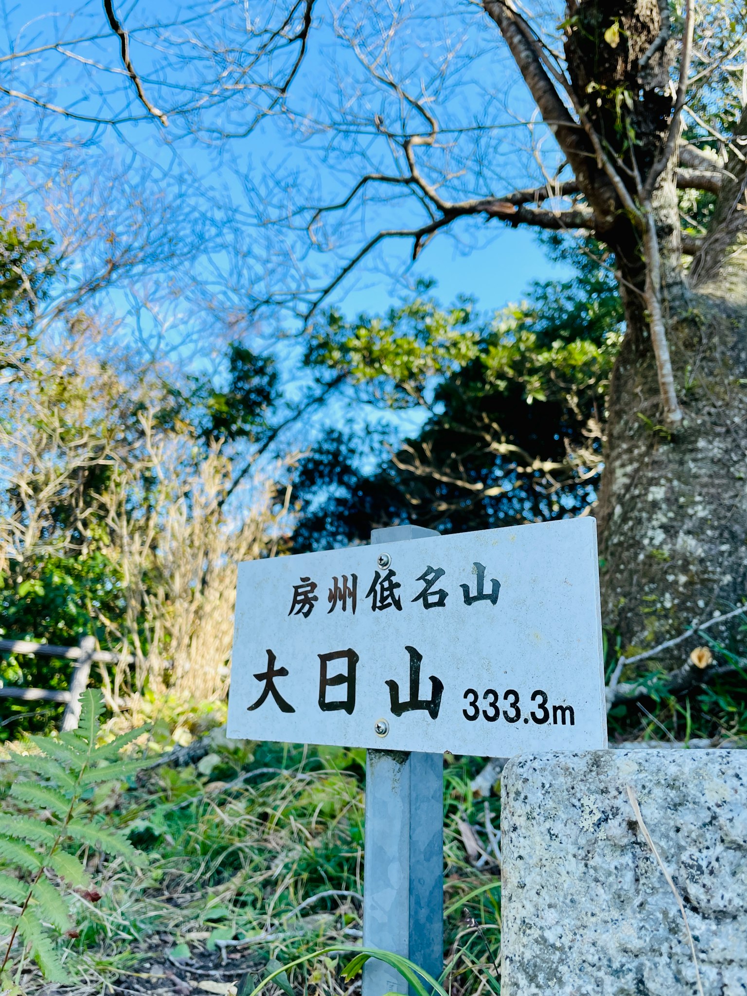 Sign for Dainichiyama with surrounding natural scenery