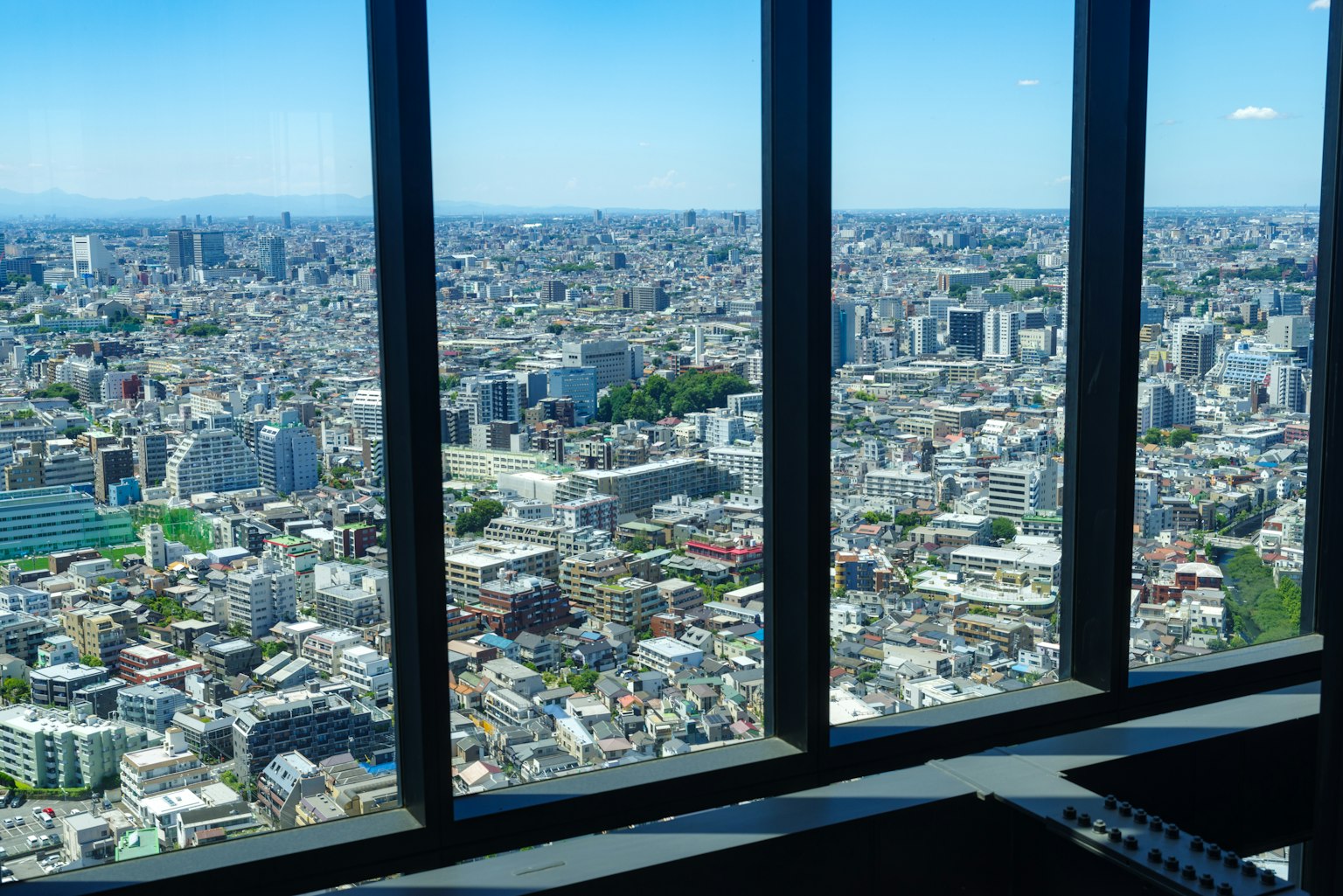 从摩天大楼俯瞰城市全景