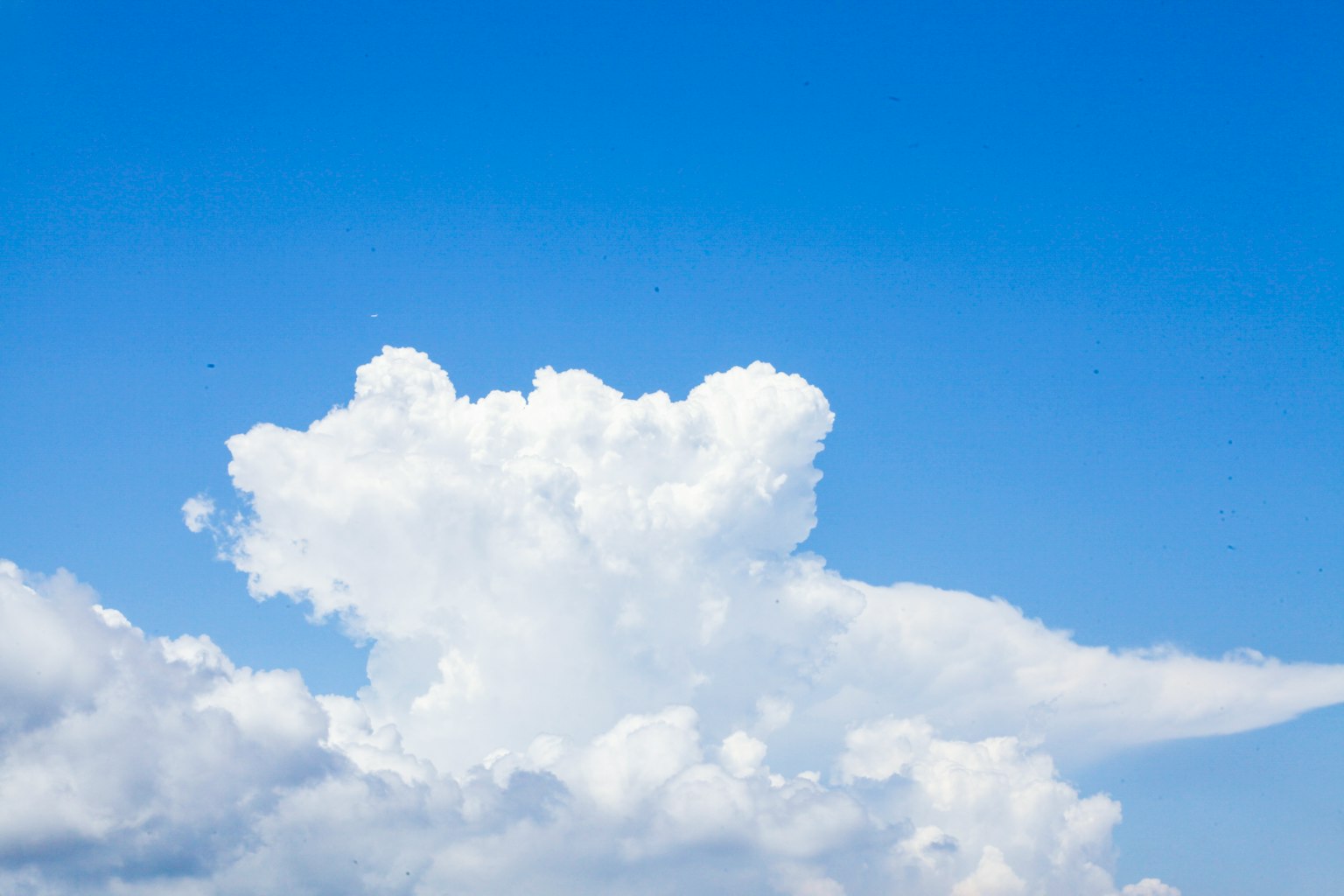 Beautiful view of white clouds floating in a blue sky