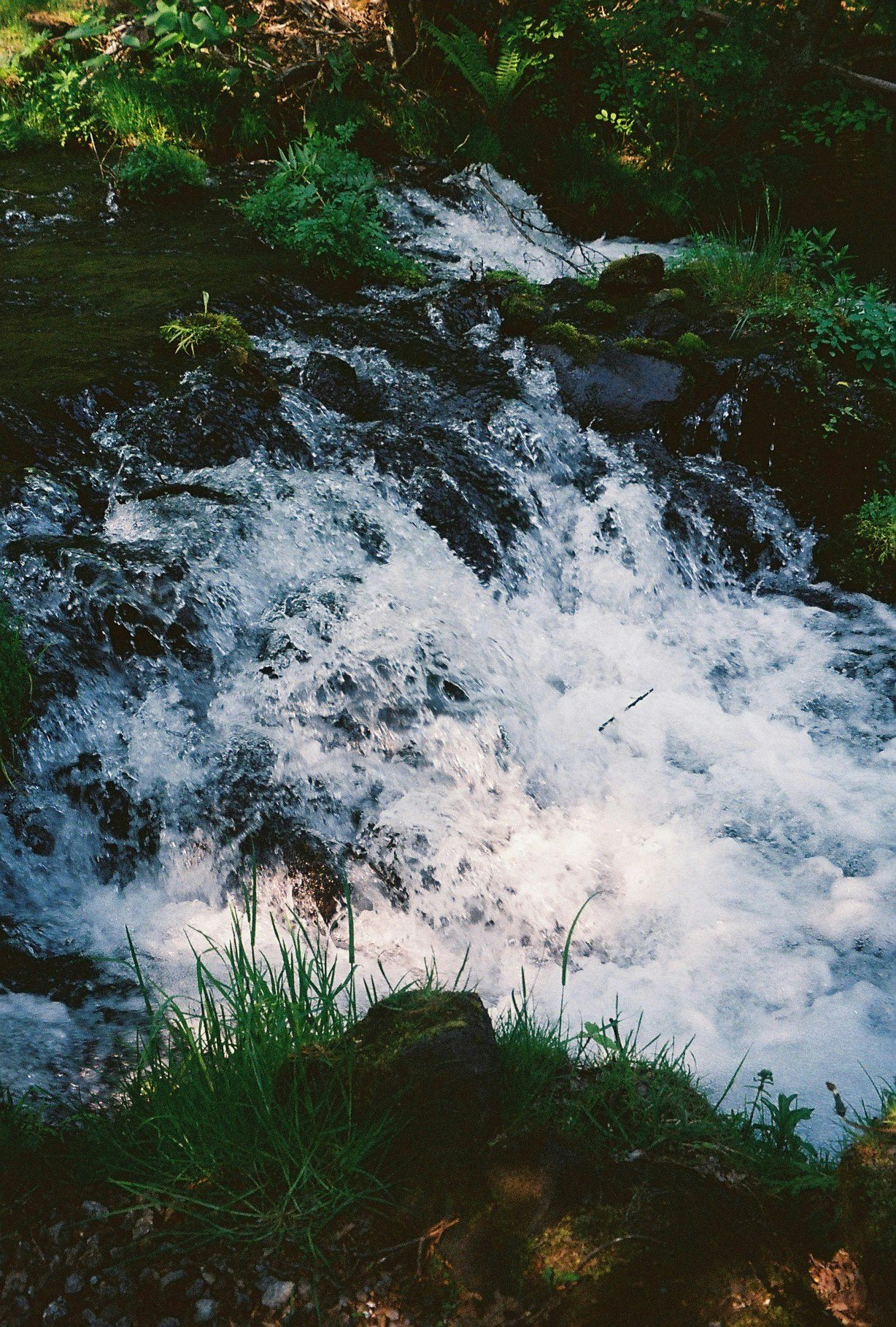 潺潺溪流与飞溅水花