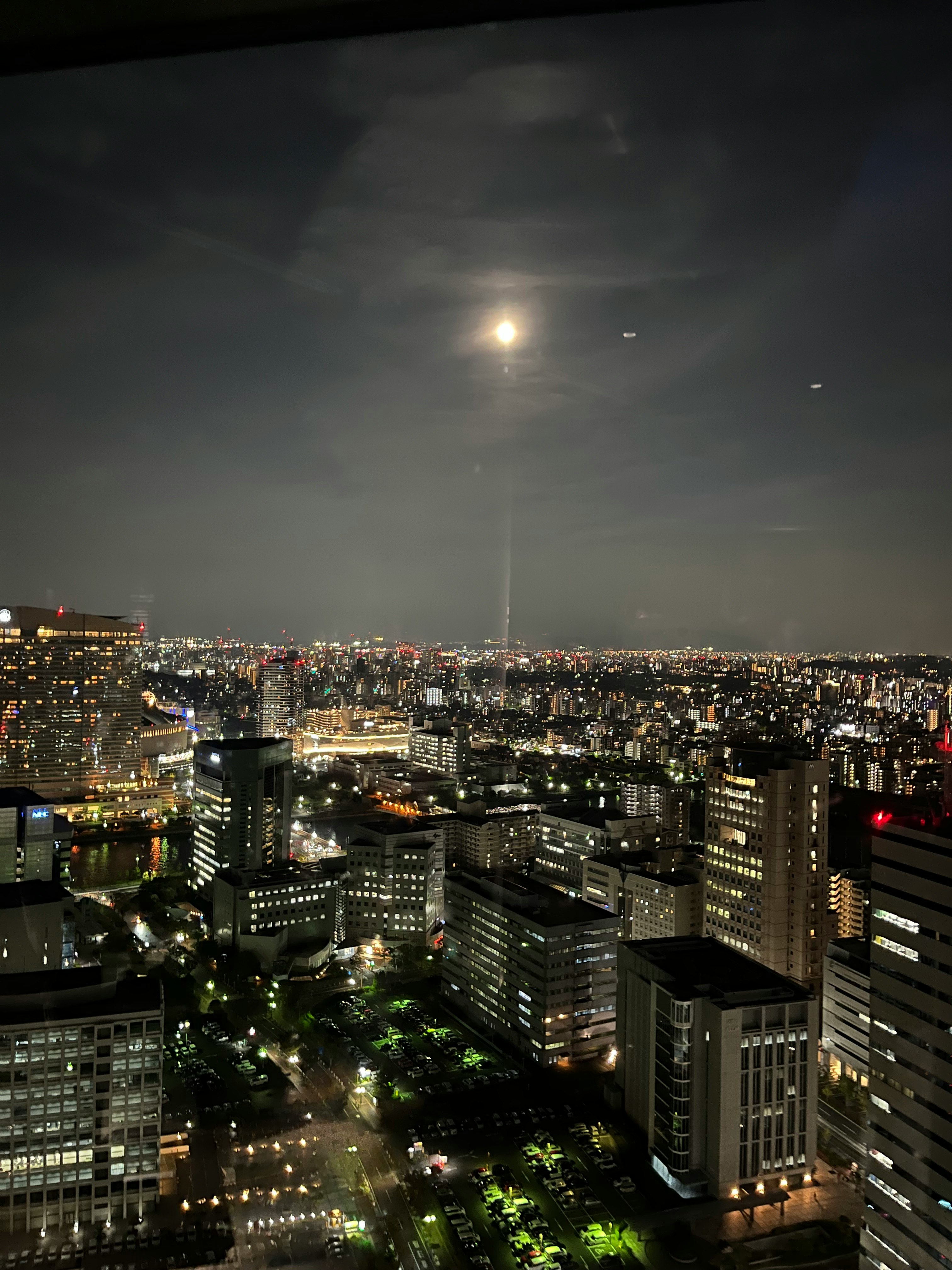 夜景の高層ビル群と街の光が広がる都市の眺望