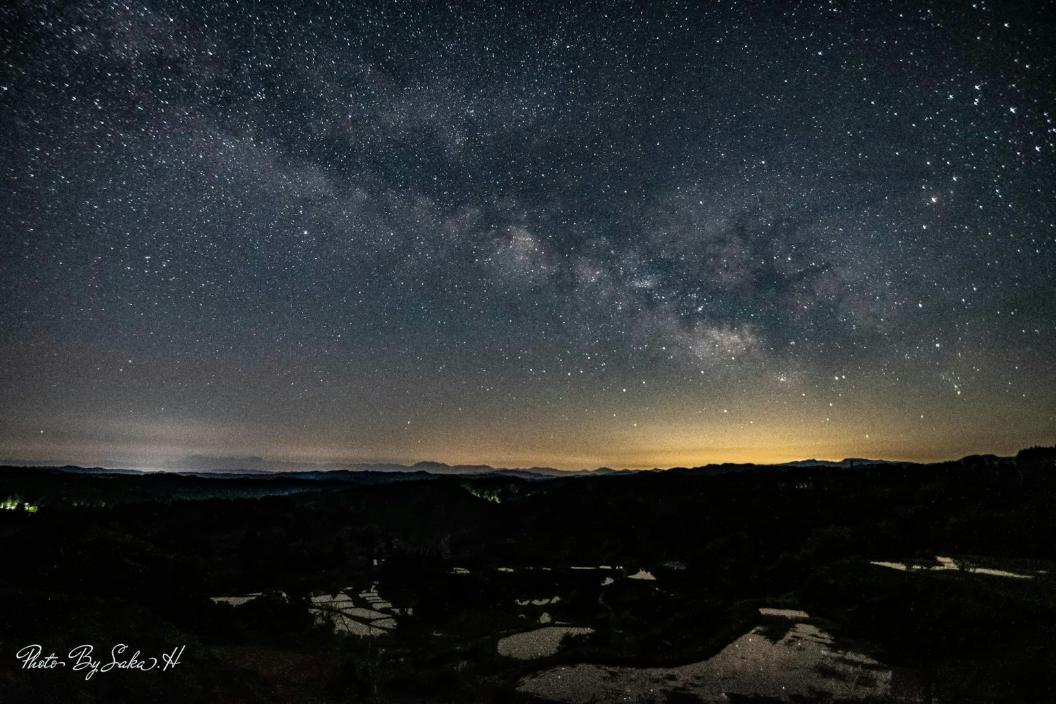星空和银河的壮丽景色