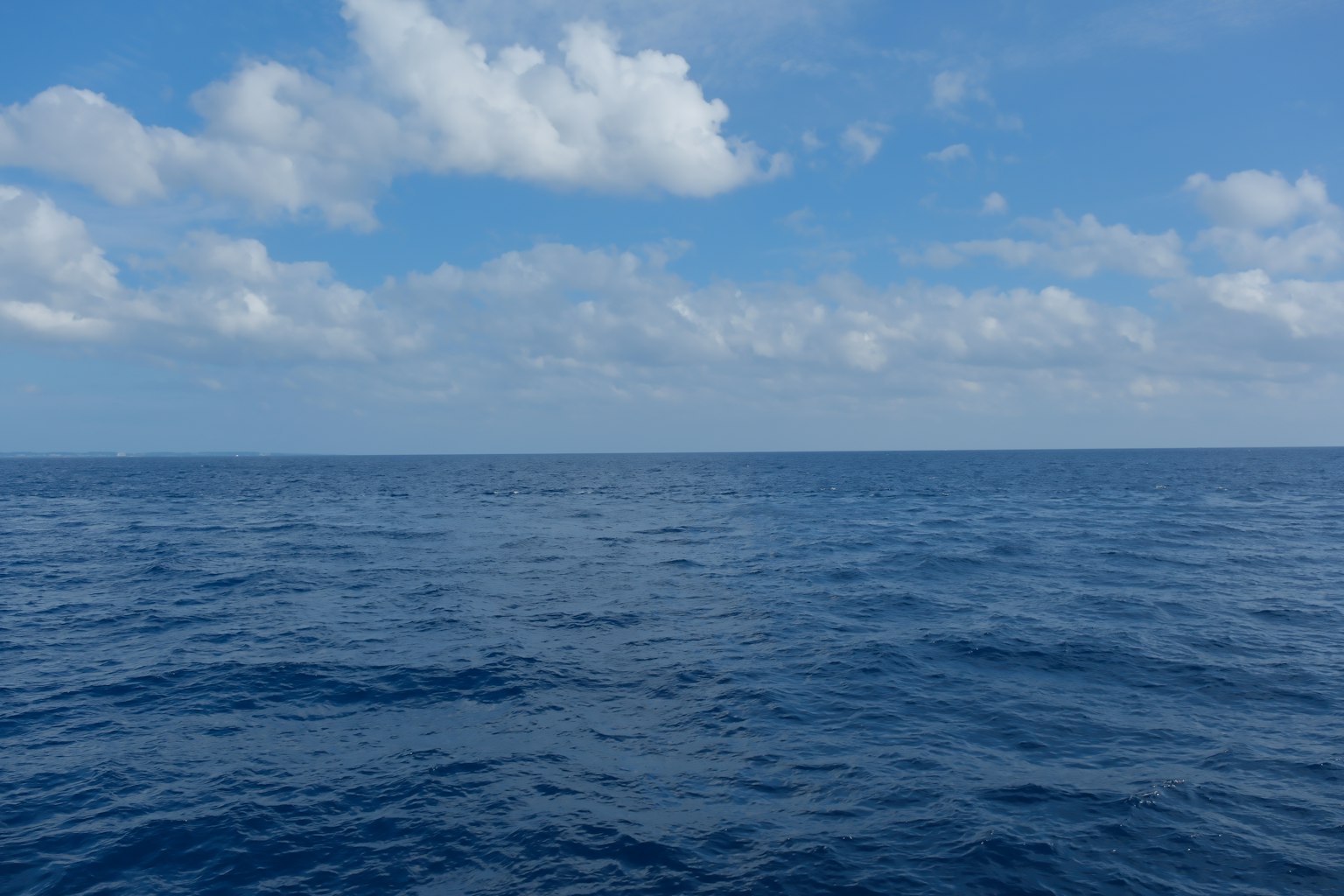 Expansive view of the blue ocean and sky