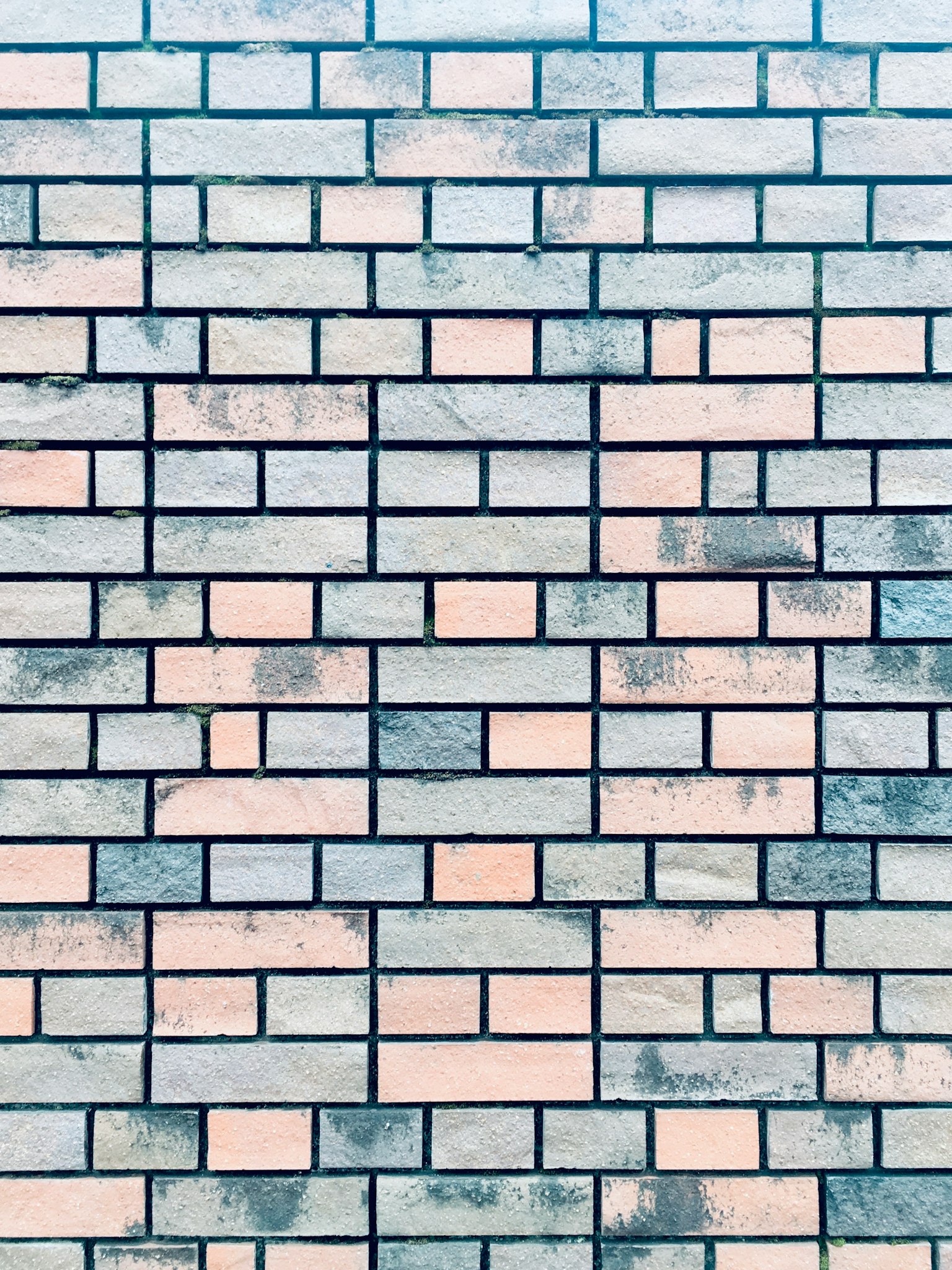 Un mur avec des carreaux bleus et blancs disposés de manière ordonnée