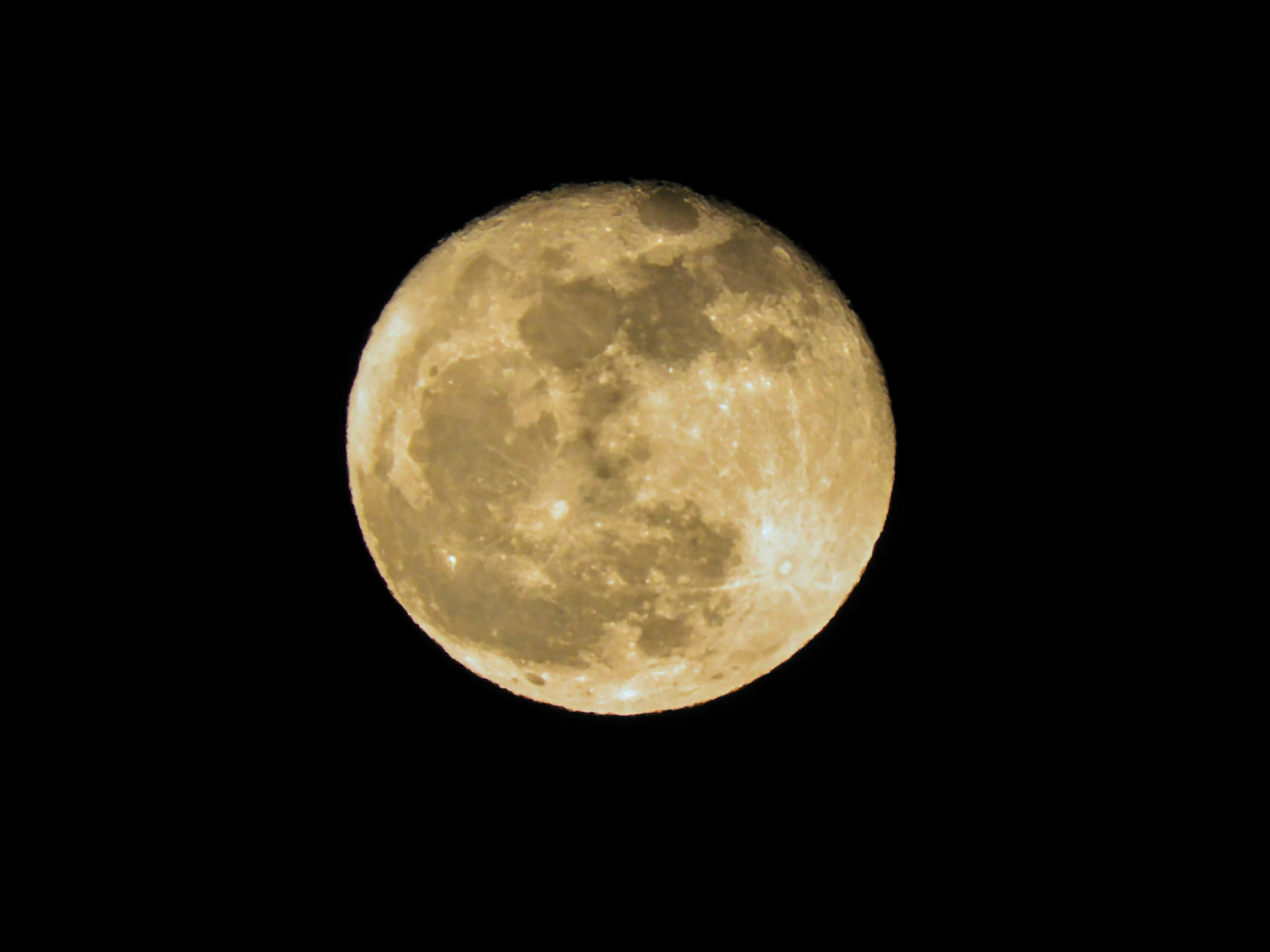 Moon floating in a dark sky