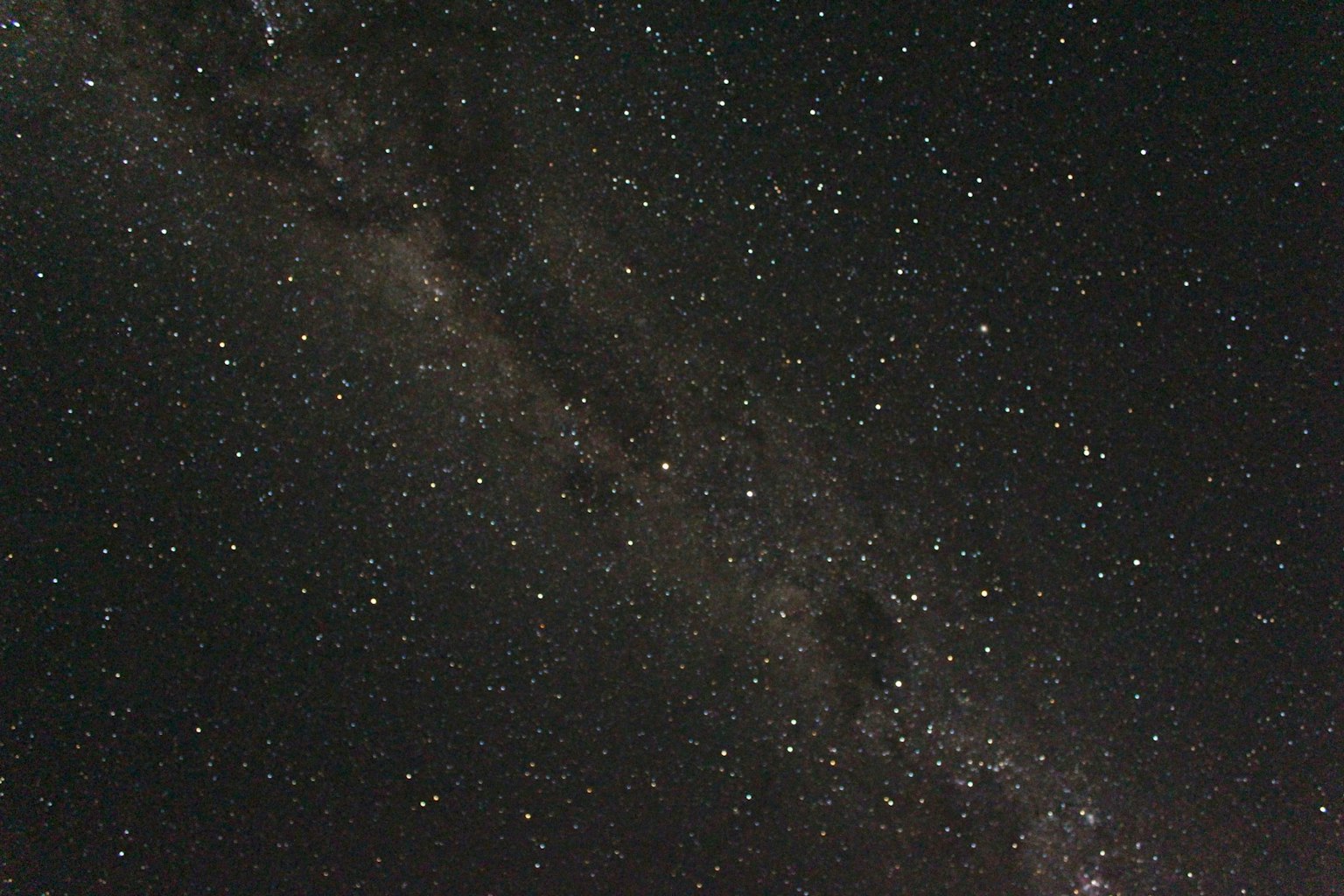 美麗的夜空中布滿無數星星 可見銀河帶