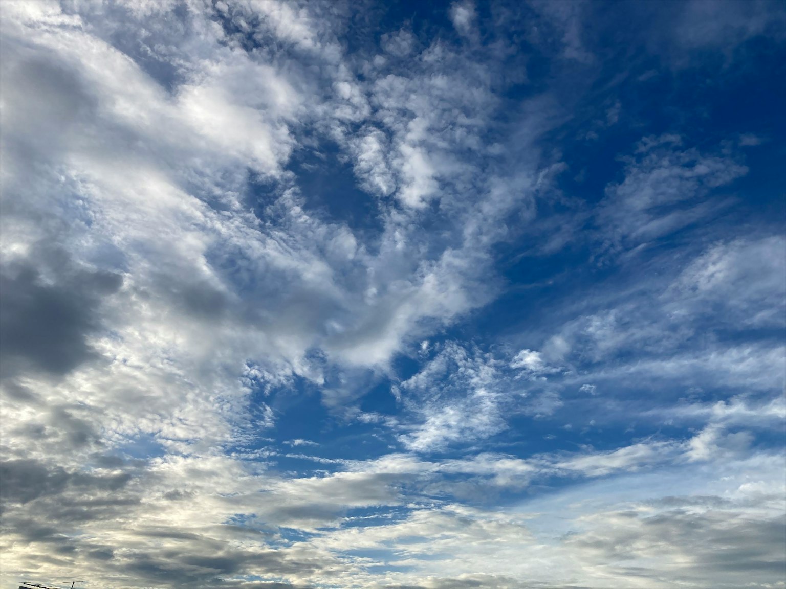 Beautiful sky with blue and white clouds