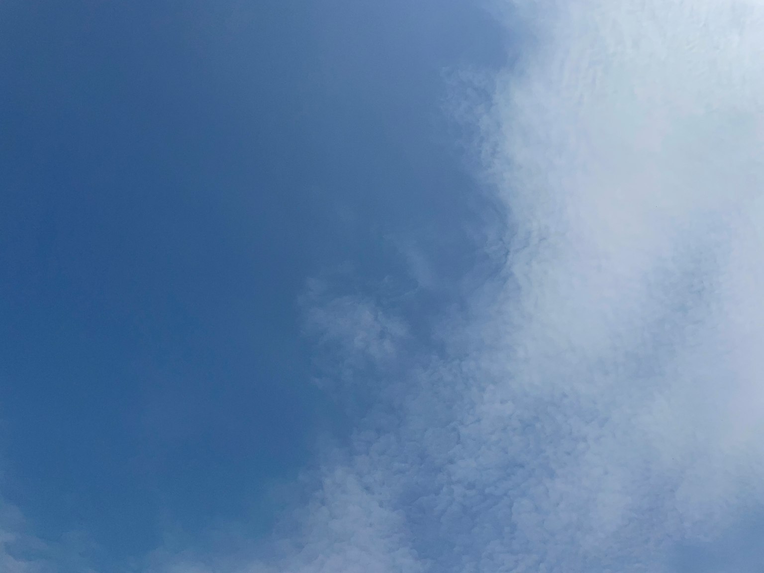 Contraste du ciel bleu et des nuages blancs
