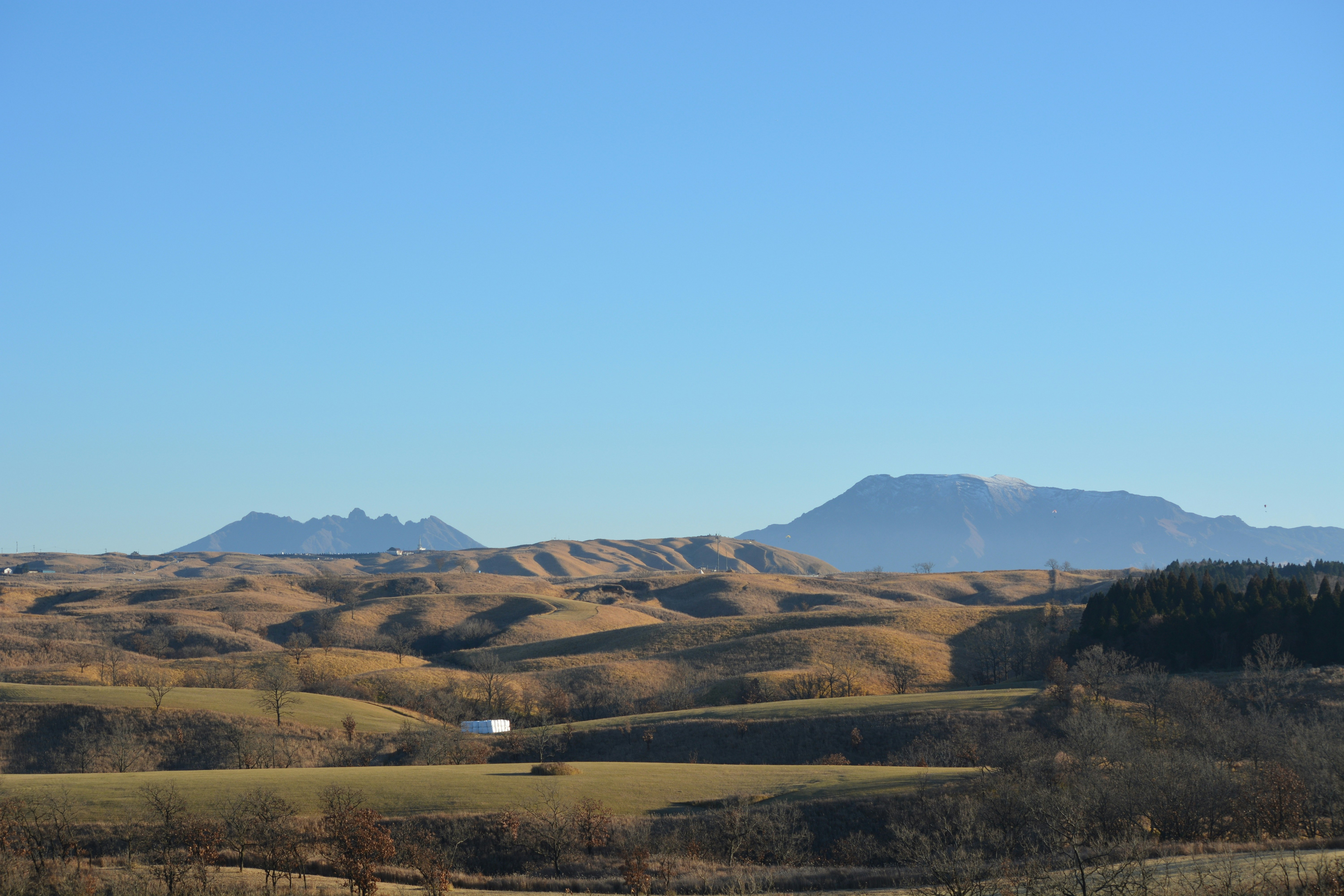 Winter landscape view of the sea and sky along Kyushu scenic route