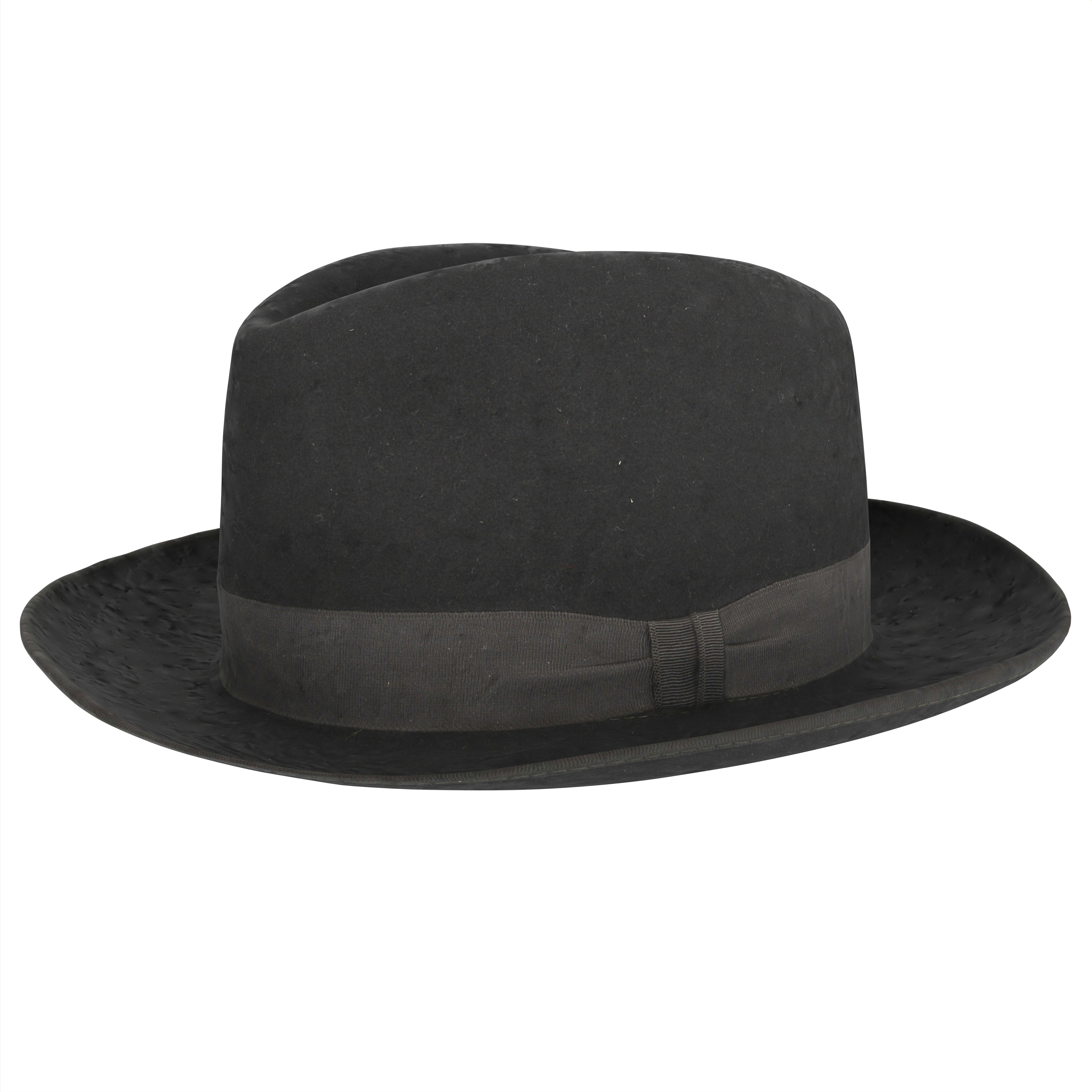 schwarzer Fedora-Hut